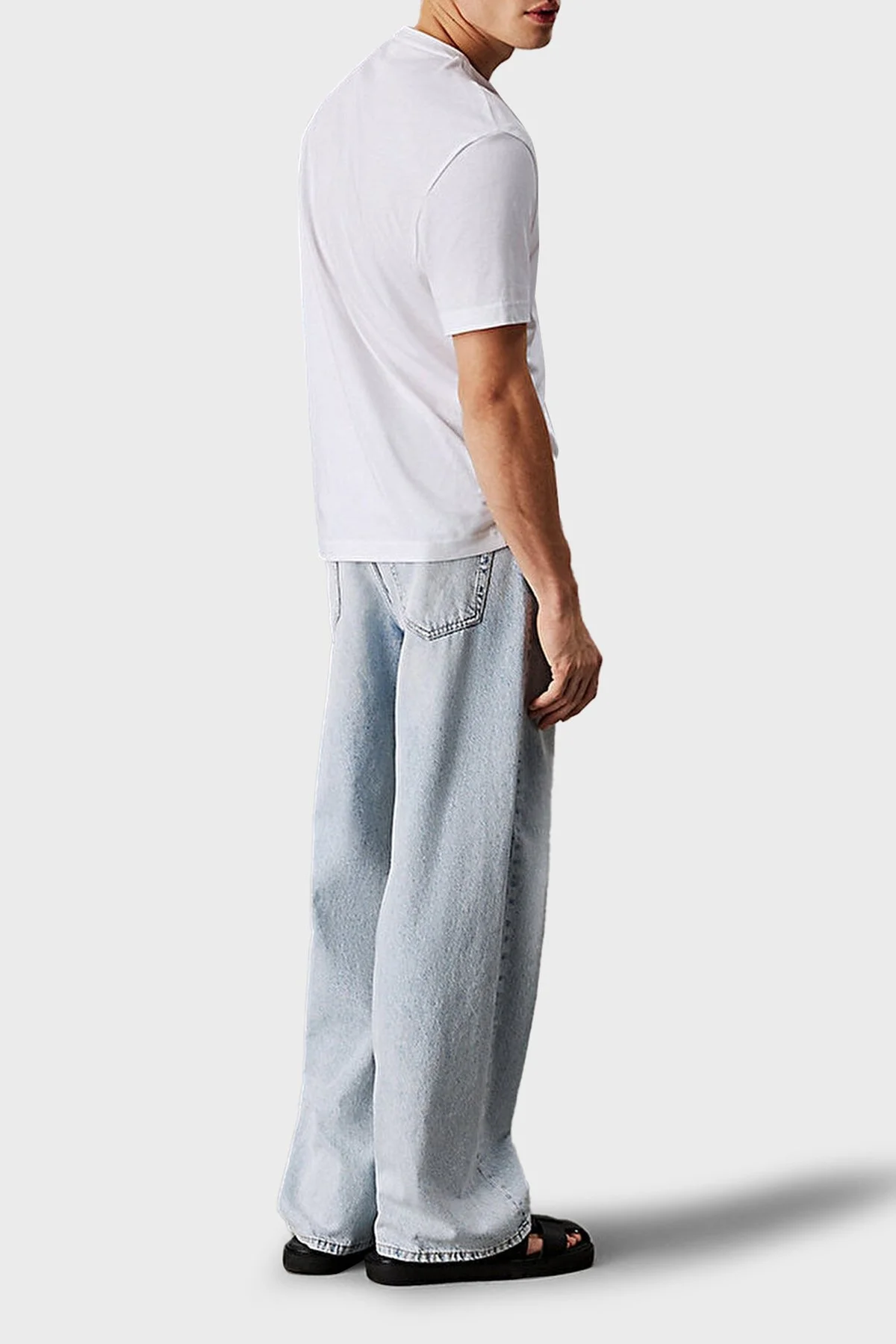 Calvin Klein Baskılı Pamuklu Regular Fit Bisiklet Yaka K10K114162YAF Erkek T Shirt K10K114162 YAF BEYAZ - 7