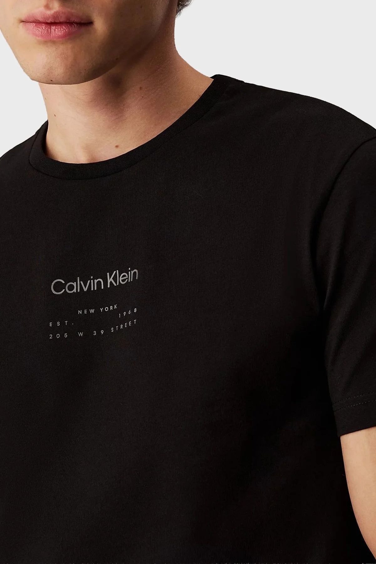 Calvin Klein Baskılı Pamuklu Regular Fit Bisiklet Yaka K10K114172BEH Erkek T Shirt K10K114172 BEH SİYAH - 8