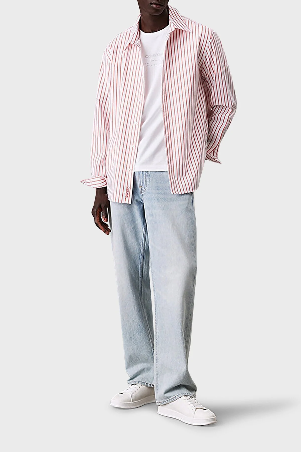 Calvin Klein Baskılı Pamuklu Regular Fit Bisiklet Yaka K10K114172YAF Erkek T Shirt K10K114172 YAF BEYAZ - 6