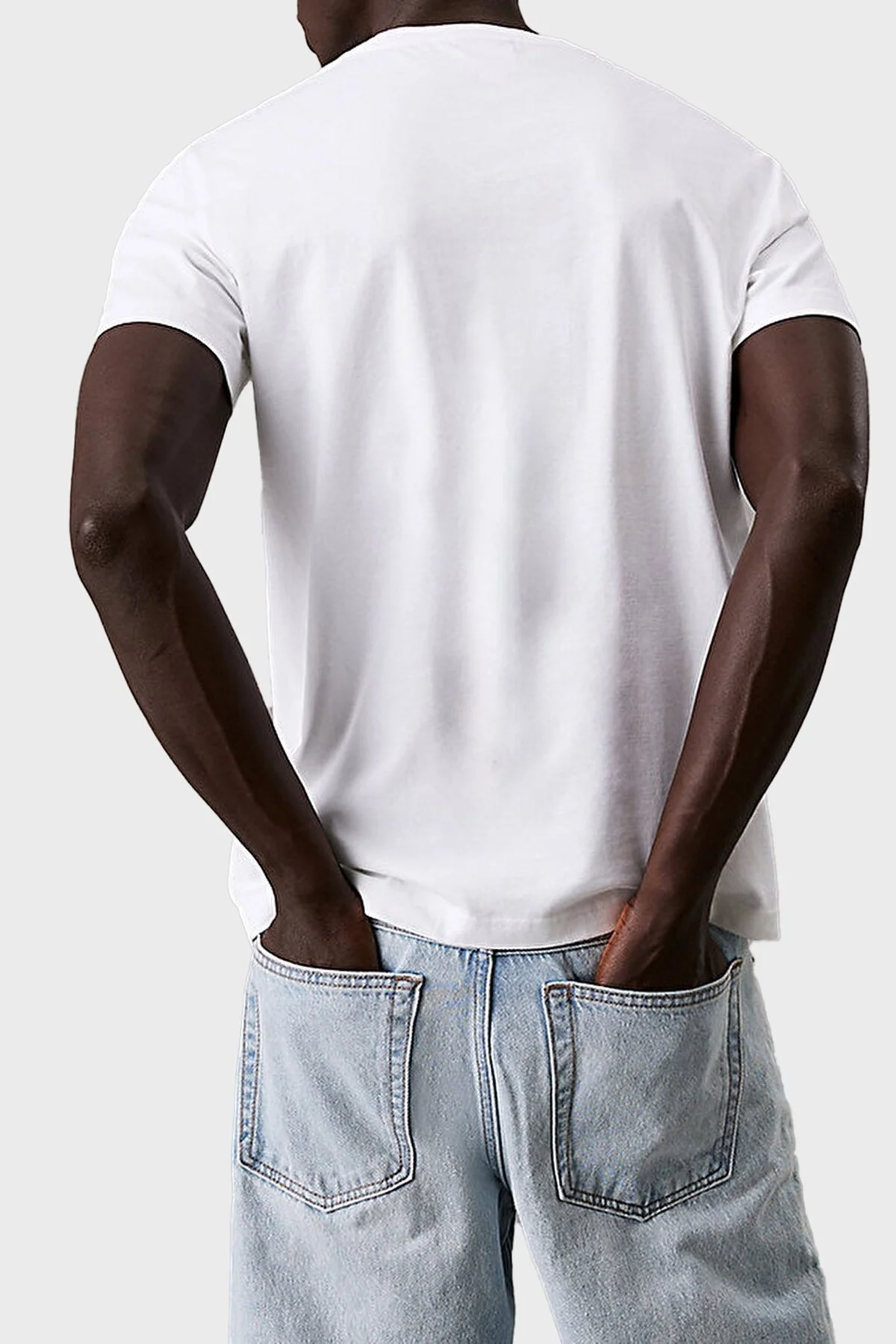 Calvin Klein Baskılı Pamuklu Regular Fit Bisiklet Yaka K10K114172YAF Erkek T Shirt K10K114172 YAF BEYAZ - 7