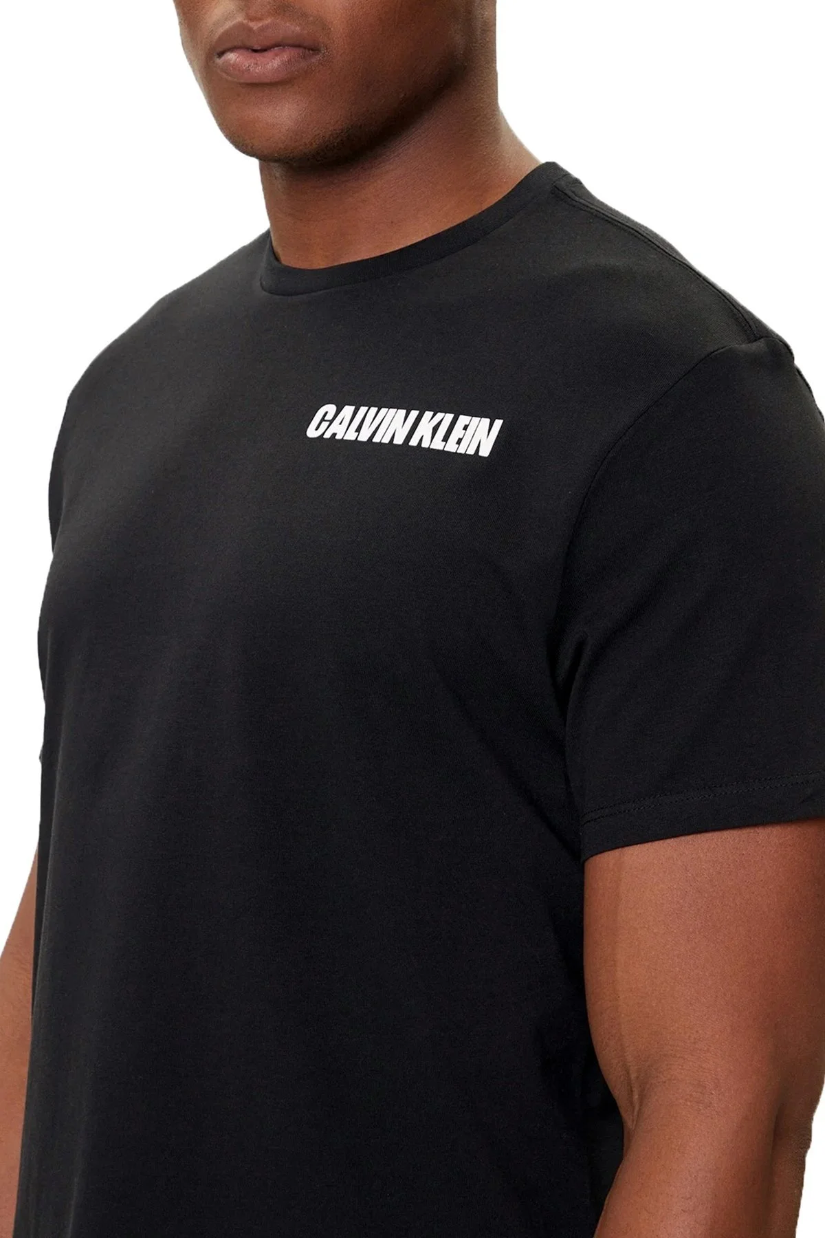 Calvin Klein Baskılı Pamuklu Regular Fit Bisiklet Yaka LV04RC805GUB1 Erkek T Shirt LV04RC805G UB1 SİYAH - 4