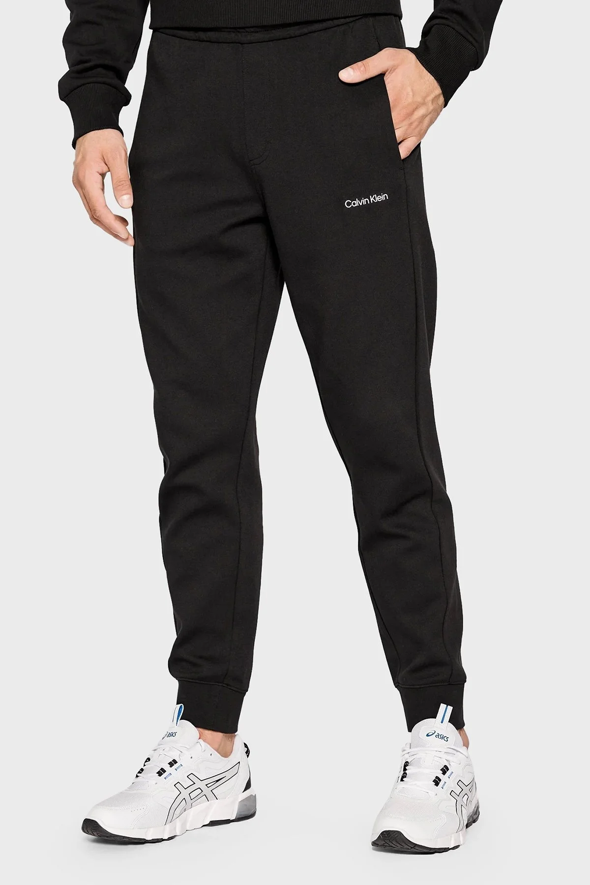 Calvin Klein Belden Bağlamalı Pamuklu Regular Fit Jogger K10K109940BEH Erkek Pantolon K10K109940 BEH SİYAH - 2