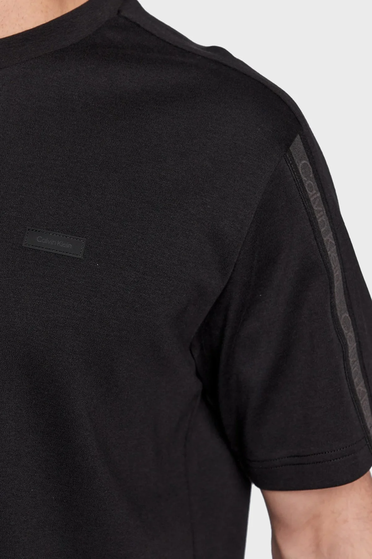 Calvin Klein Bisiklet Yaka % 100 Pamuk Regular Fit Erkek T Shirt K10K110814 BEH SİYAH - 4