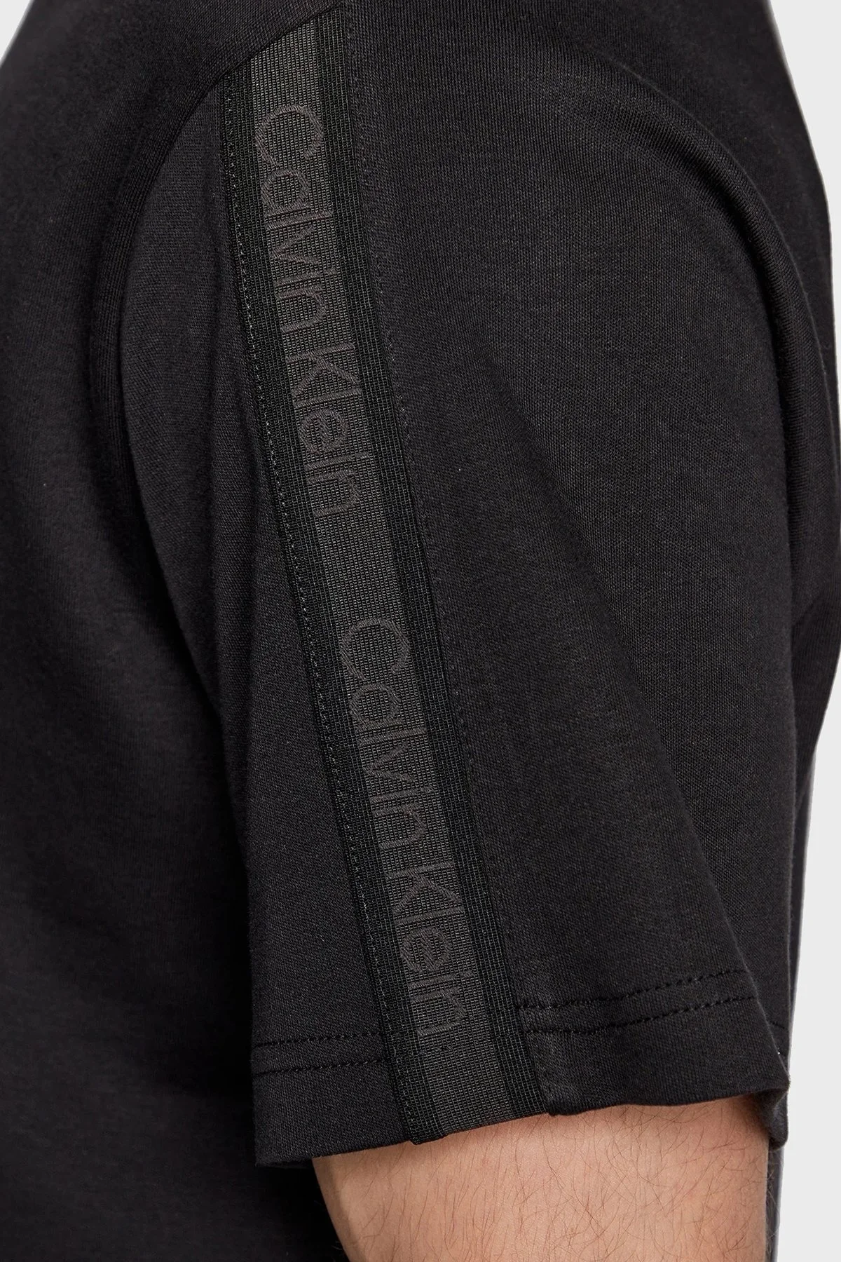 Calvin Klein Bisiklet Yaka % 100 Pamuk Regular Fit Erkek T Shirt K10K110814 BEH SİYAH - 5