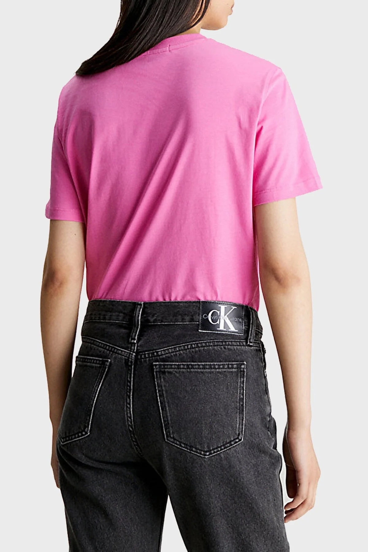 Calvin Klein Bisiklet Yaka % 100 Pamuk Regular Fit J20J223226TO5 Bayan T Shirt J20J223226 TO5 PEMBE - 2