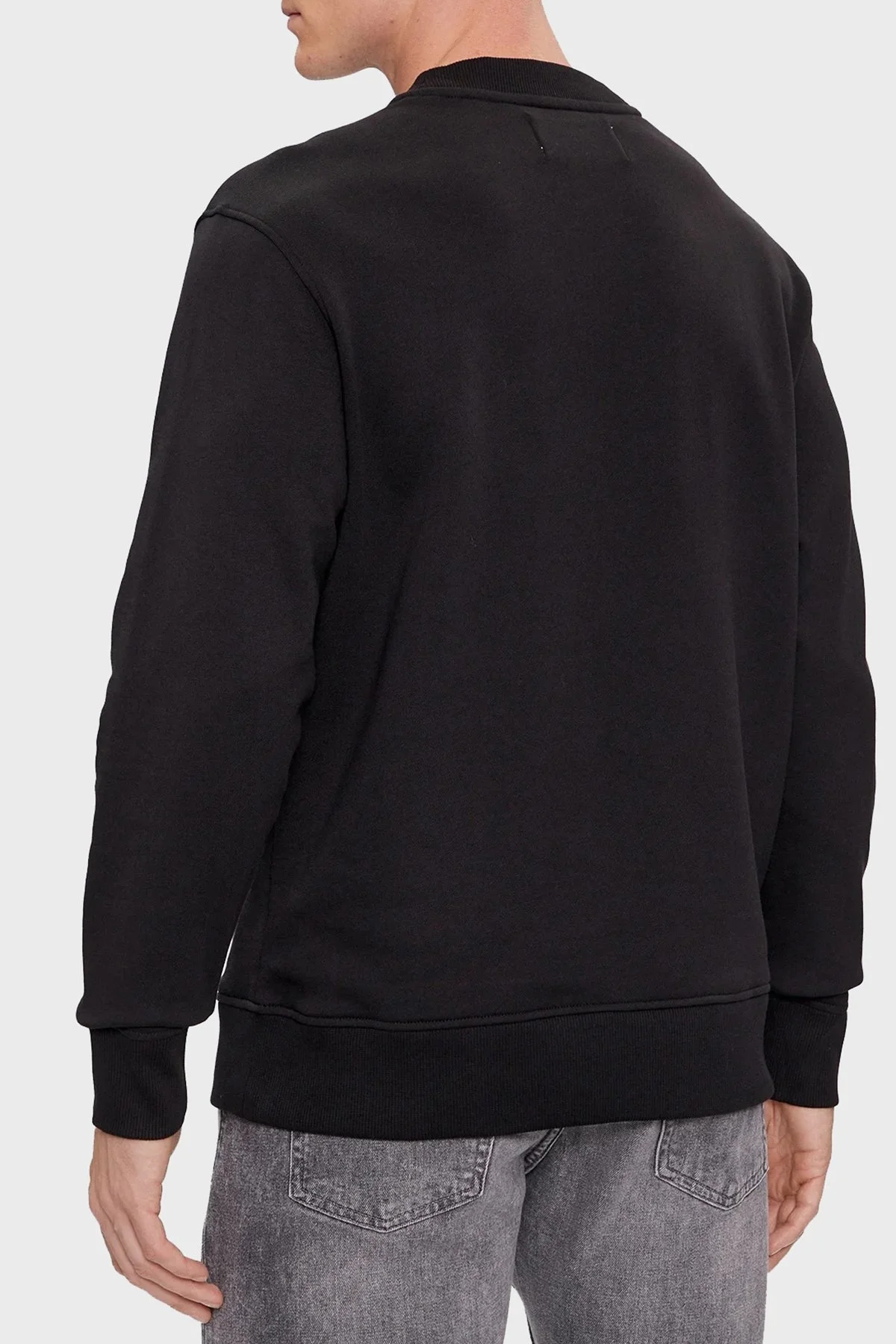 Calvin Klein Bisiklet Yaka % 100 Pamuk Regular Fit J30J324624BEH Erkek Sweat J30J324624 BEH SİYAH - 4