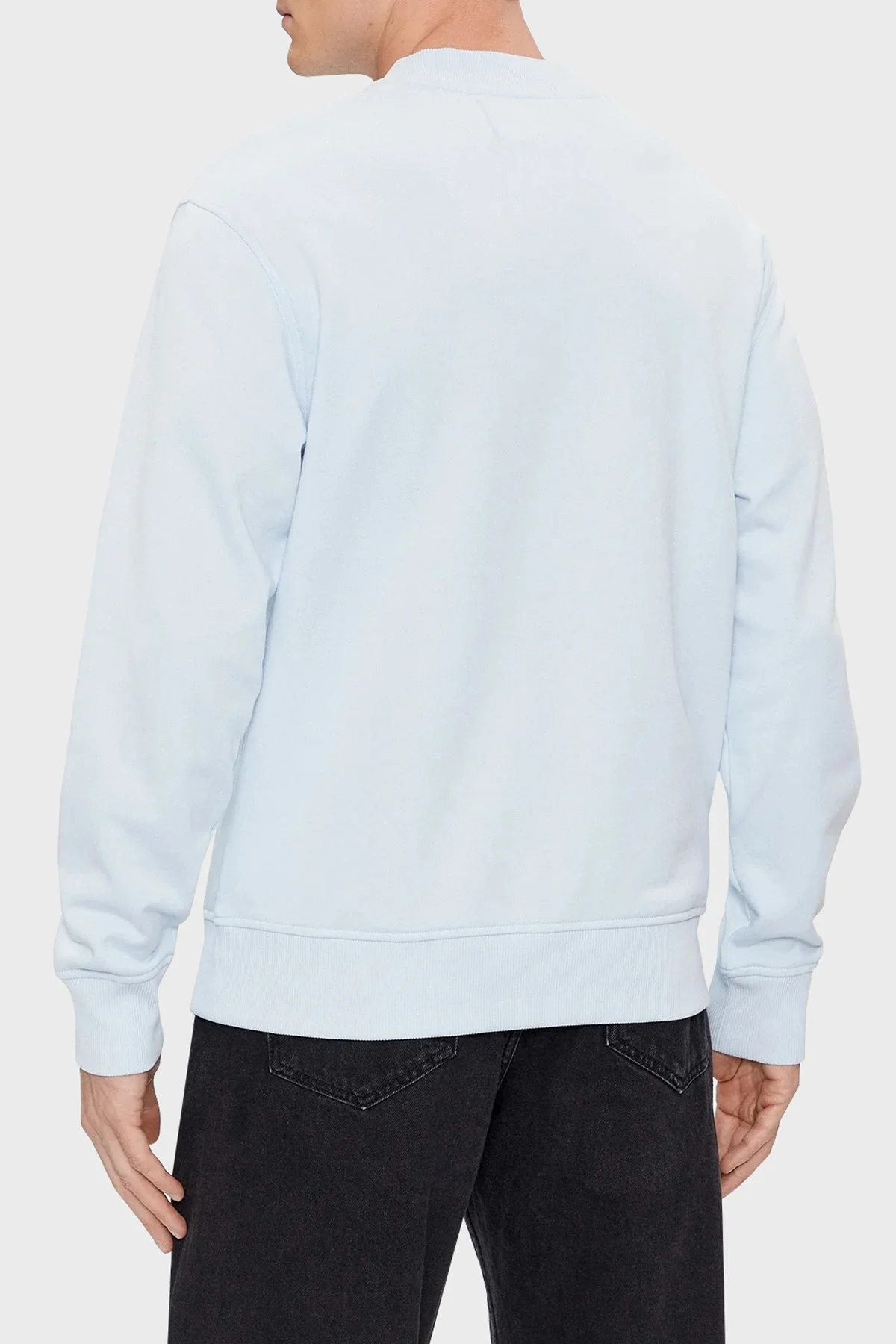 Calvin Klein Bisiklet Yaka % 100 Pamuk Regular Fit J30J324624CYR Erkek Sweat J30J324624 CYR AÇIK MAVİ - 3