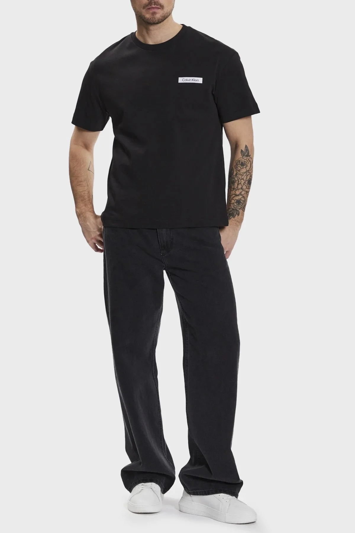 Calvin Klein Bisiklet Yaka % 100 Pamuk Regular Fit K10K111120BEH Erkek T Shirt K10K111120 BEH SİYAH - 2