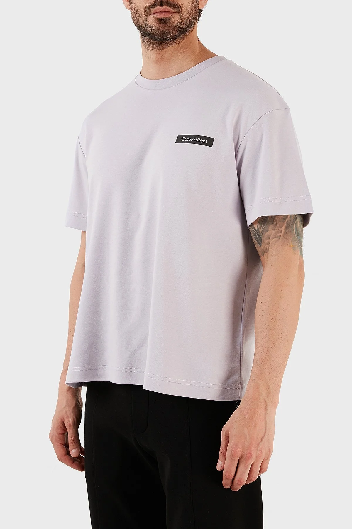 Calvin Klein Bisiklet Yaka % 100 Pamuk Regular Fit K10K111120VEY Erkek T Shirt K10K111120 VEY MOR - 2