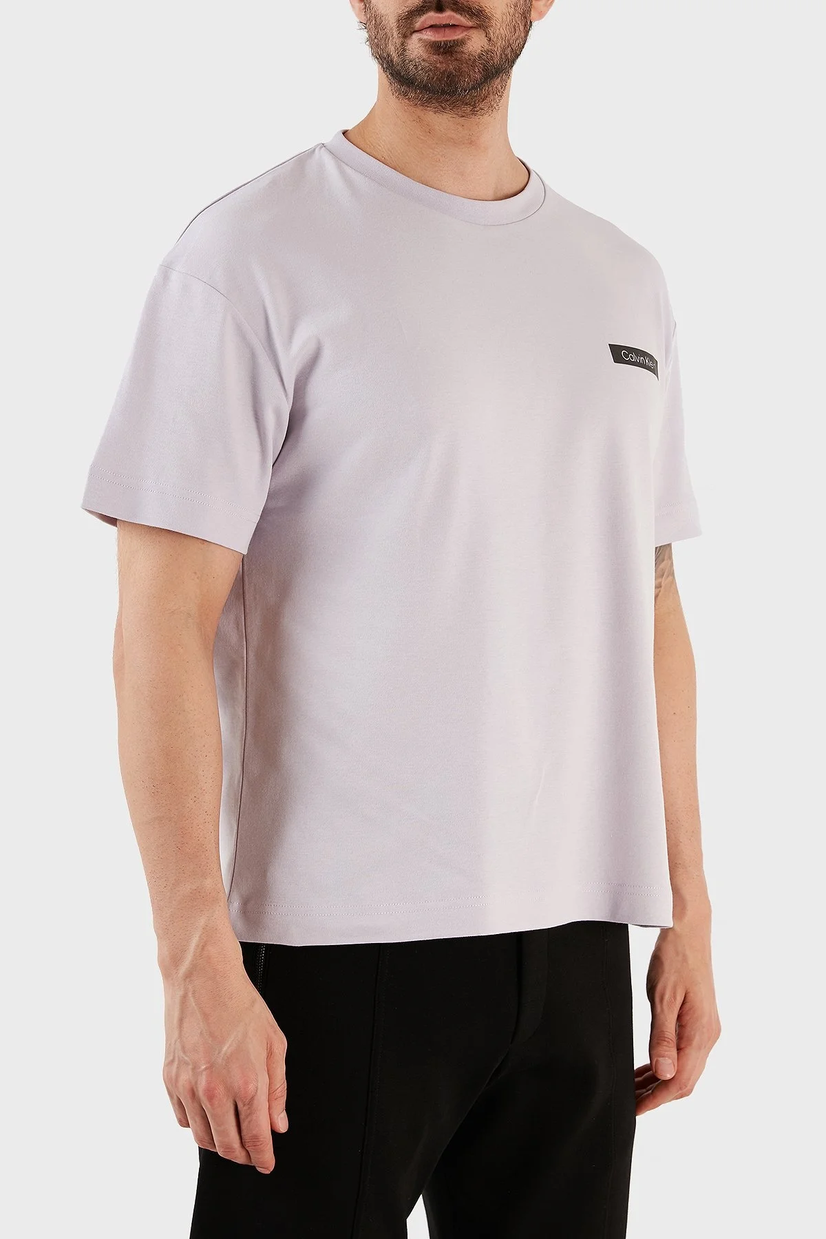 Calvin Klein Bisiklet Yaka % 100 Pamuk Regular Fit K10K111120VEY Erkek T Shirt K10K111120 VEY MOR - 3