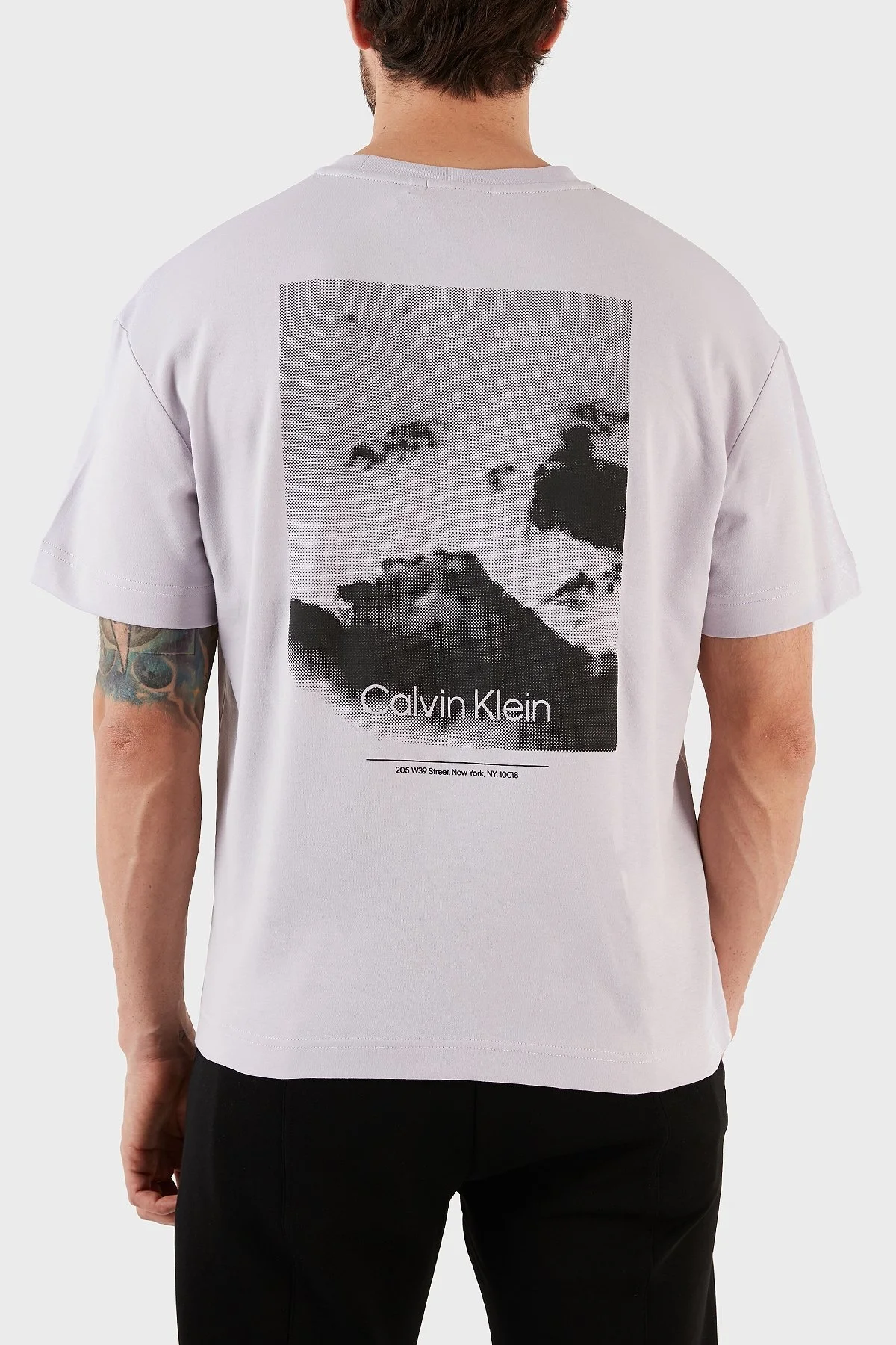 Calvin Klein Bisiklet Yaka % 100 Pamuk Regular Fit K10K111120VEY Erkek T Shirt K10K111120 VEY MOR - 5