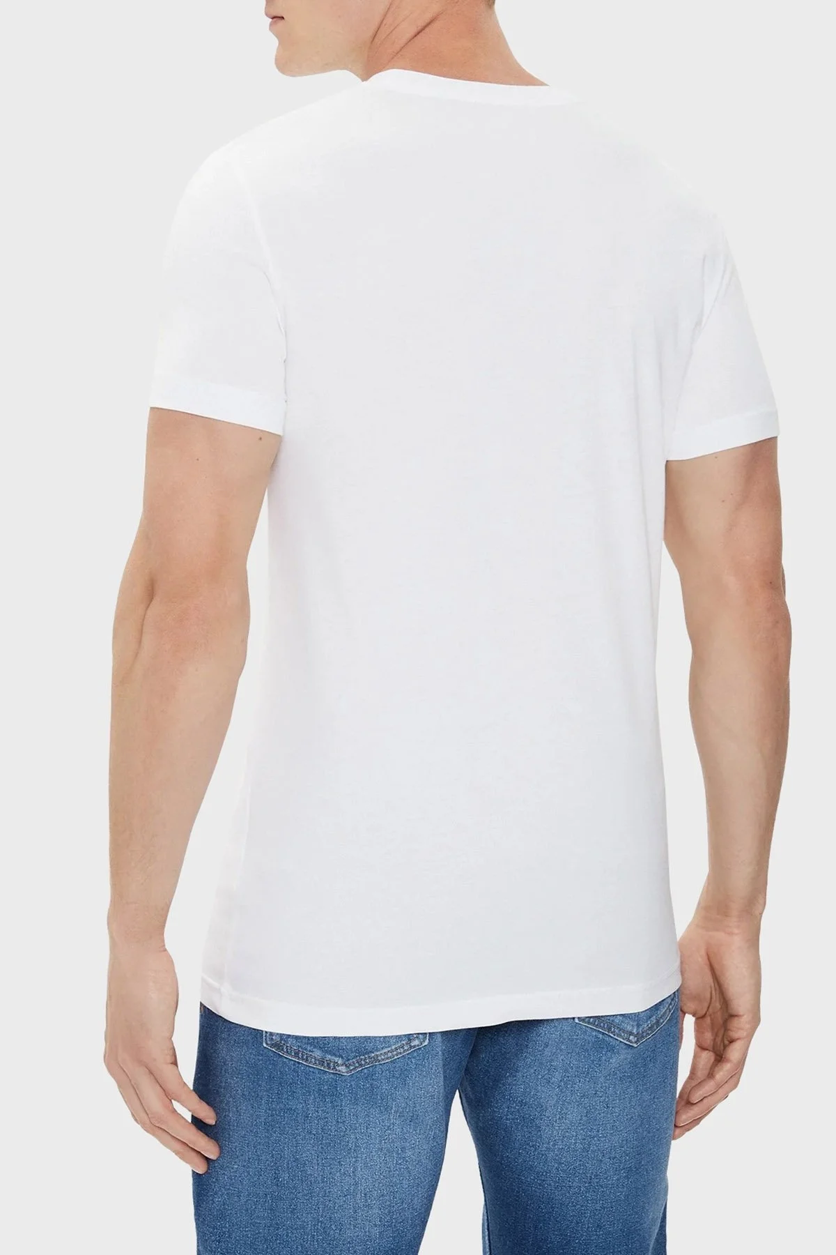 Calvin Klein Bisiklet Yaka % 100 Pamuk Slim Fit J30J325678YAF Erkek T Shirt J30J325678 YAF BEYAZ - 3
