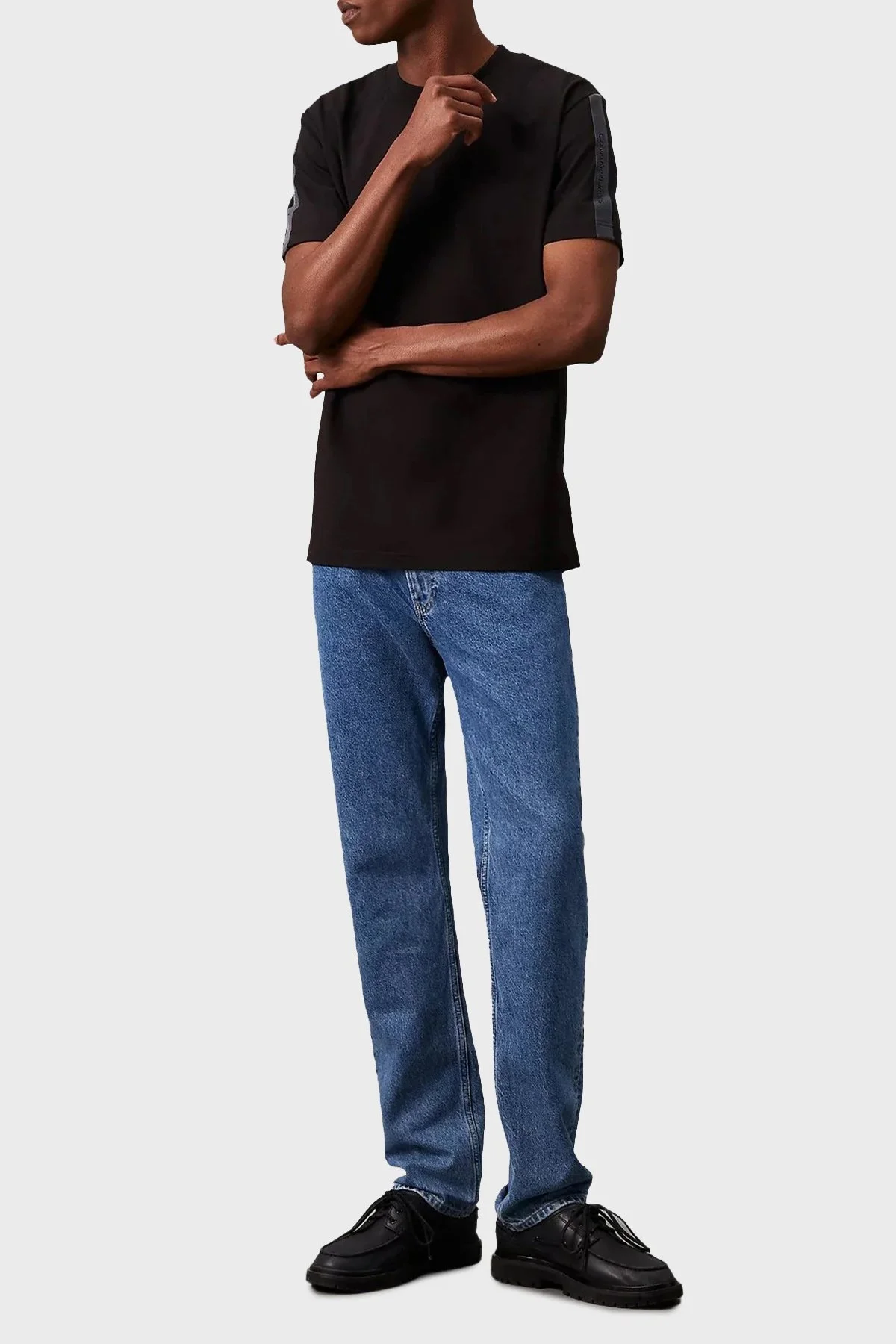 Calvin Klein Bisiklet Yaka Regular Fit J30J325653BEH Erkek T Shirt J30J325653 BEH SİYAH - 3