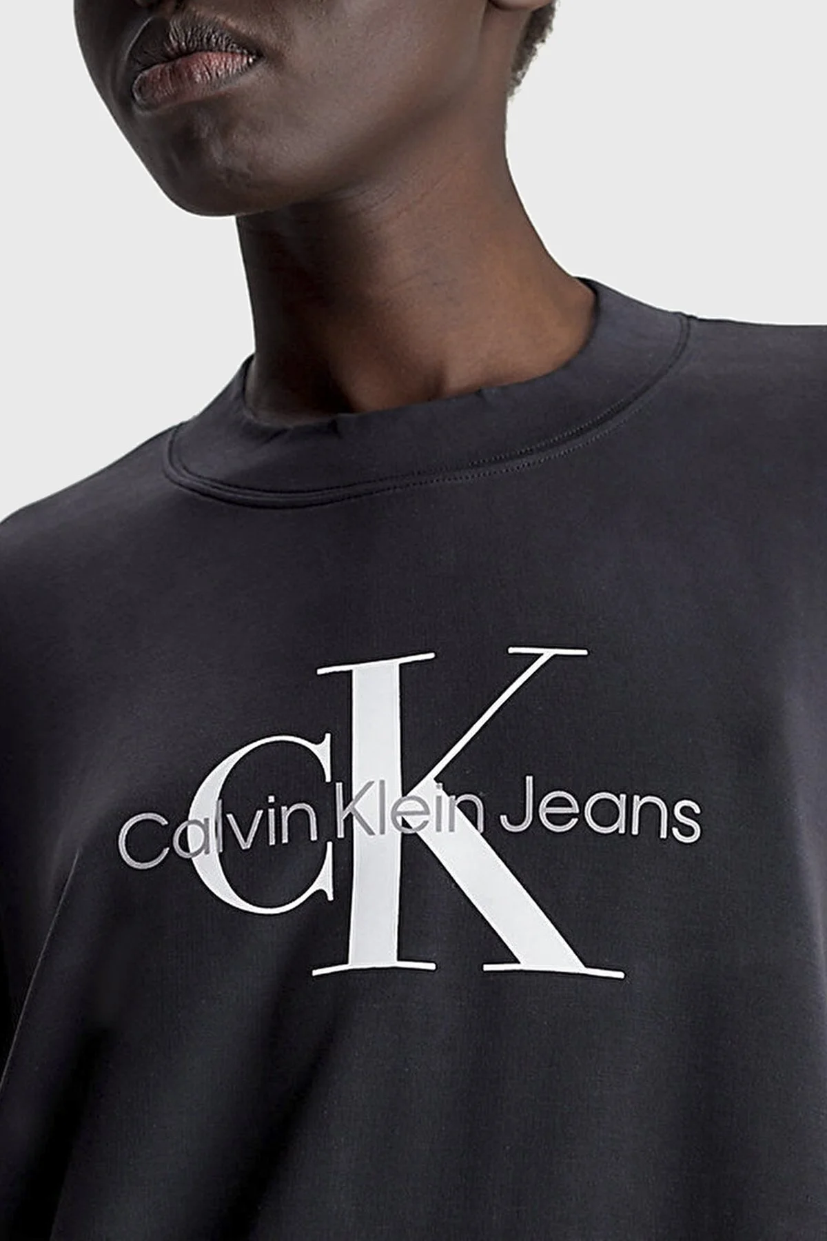 Calvin Klein Boyfriend Bisiklet Yaka J20J223279BEH Bayan T Shirt J20J223279 BEH SİYAH - 4