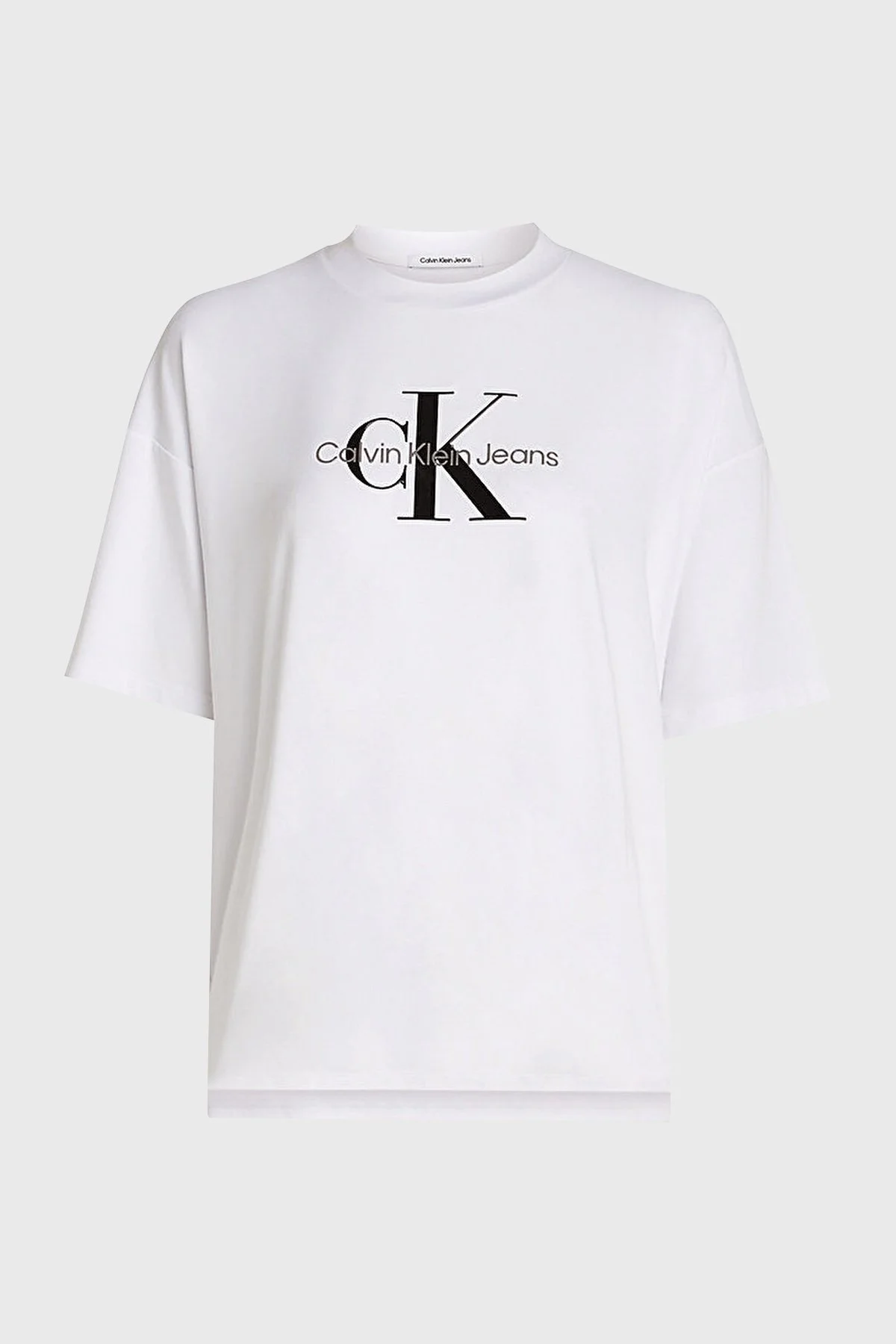 Calvin Klein Boyfriend Bisiklet Yaka J20J223279YAF Bayan T Shirt J20J223279 YAF BEYAZ - 5