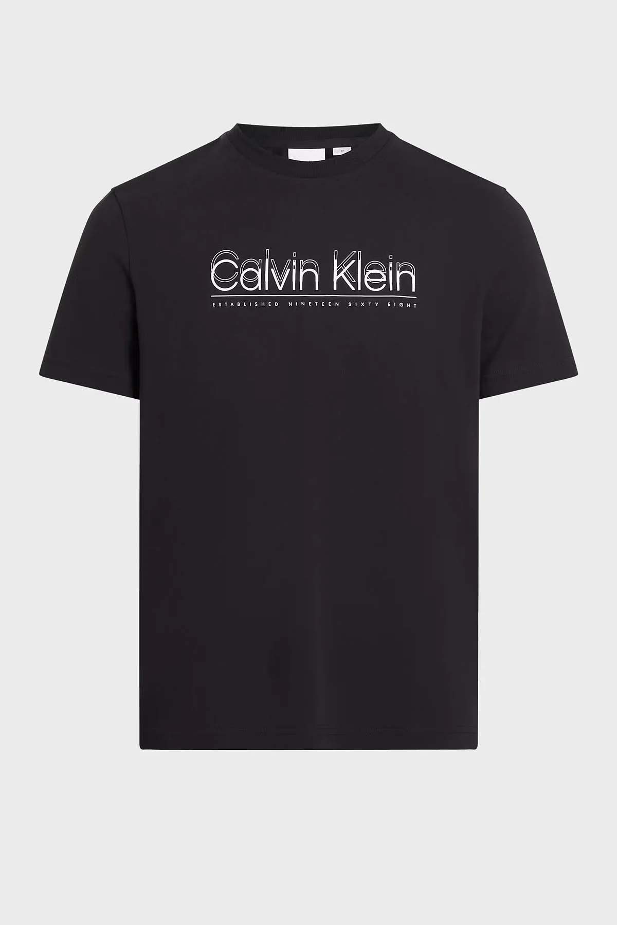 Calvin Klein Büyük Beden Pamuklu Regular Fit Logolu K10K114571BEH Erkek T Shirt K10K114571 BEH SİYAH - 1