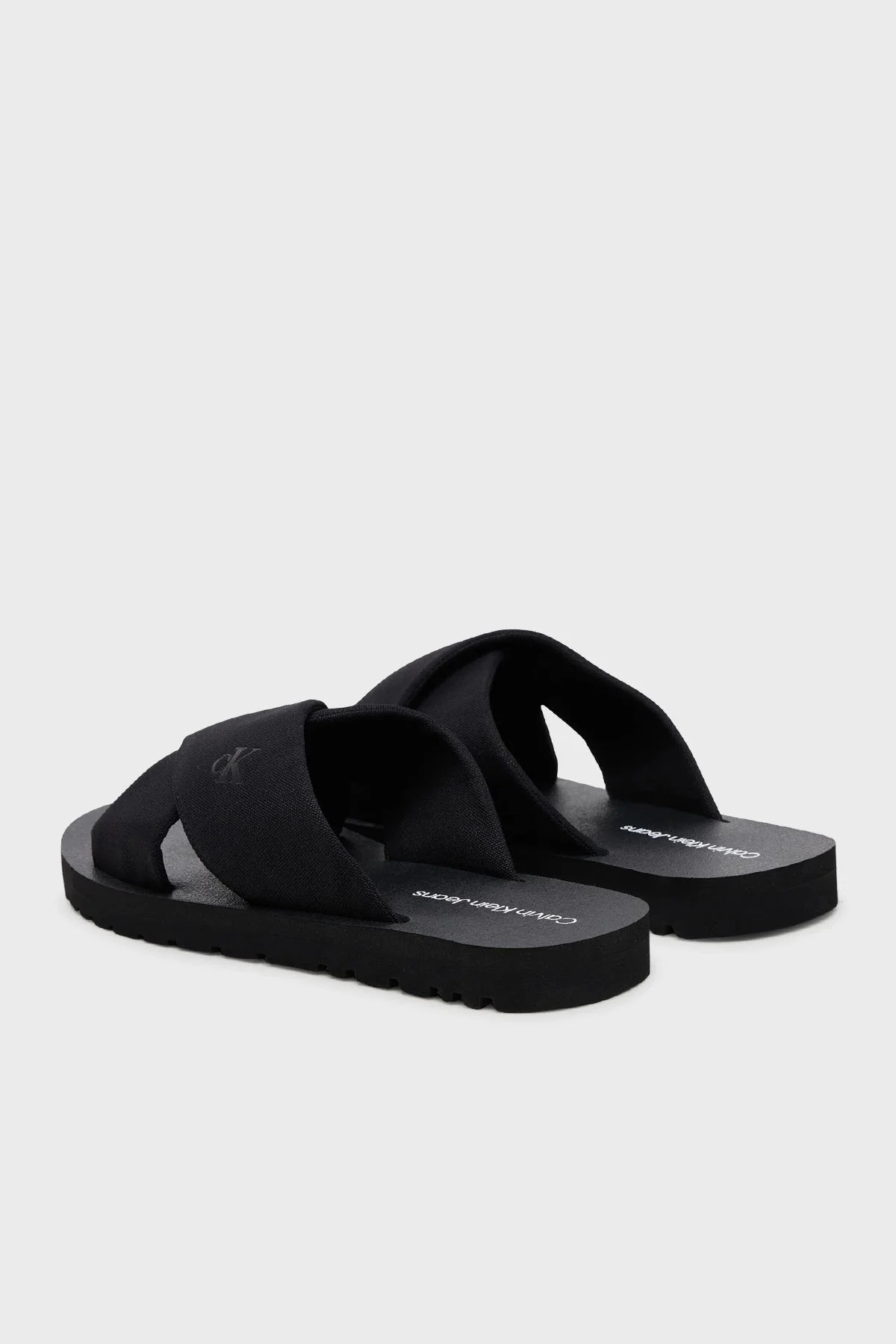 Calvin Klein Çapraz Bantlı Logolu YM0YM012230GJ Erkek Terlik YM0YM01223 0GJ SİYAH - 10