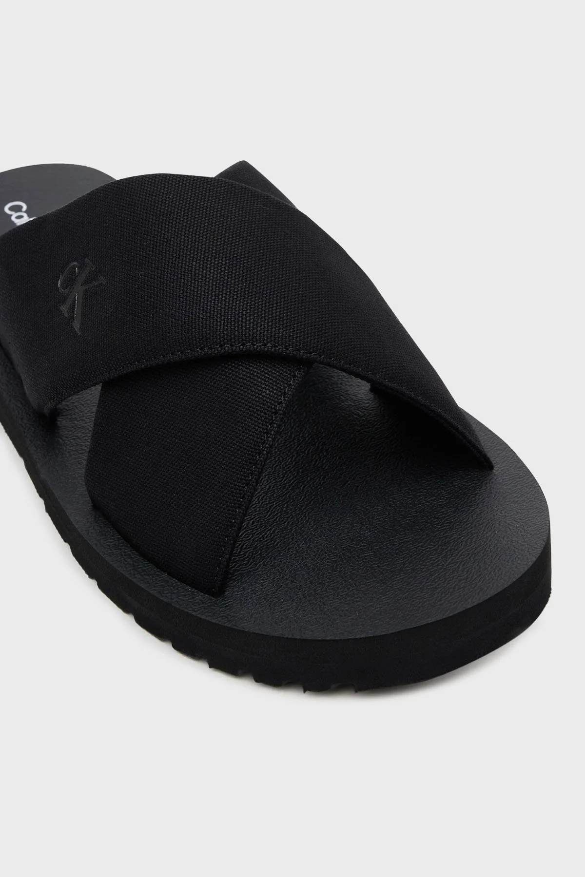Calvin Klein Çapraz Bantlı Logolu YM0YM012230GJ Erkek Terlik YM0YM01223 0GJ SİYAH - 11