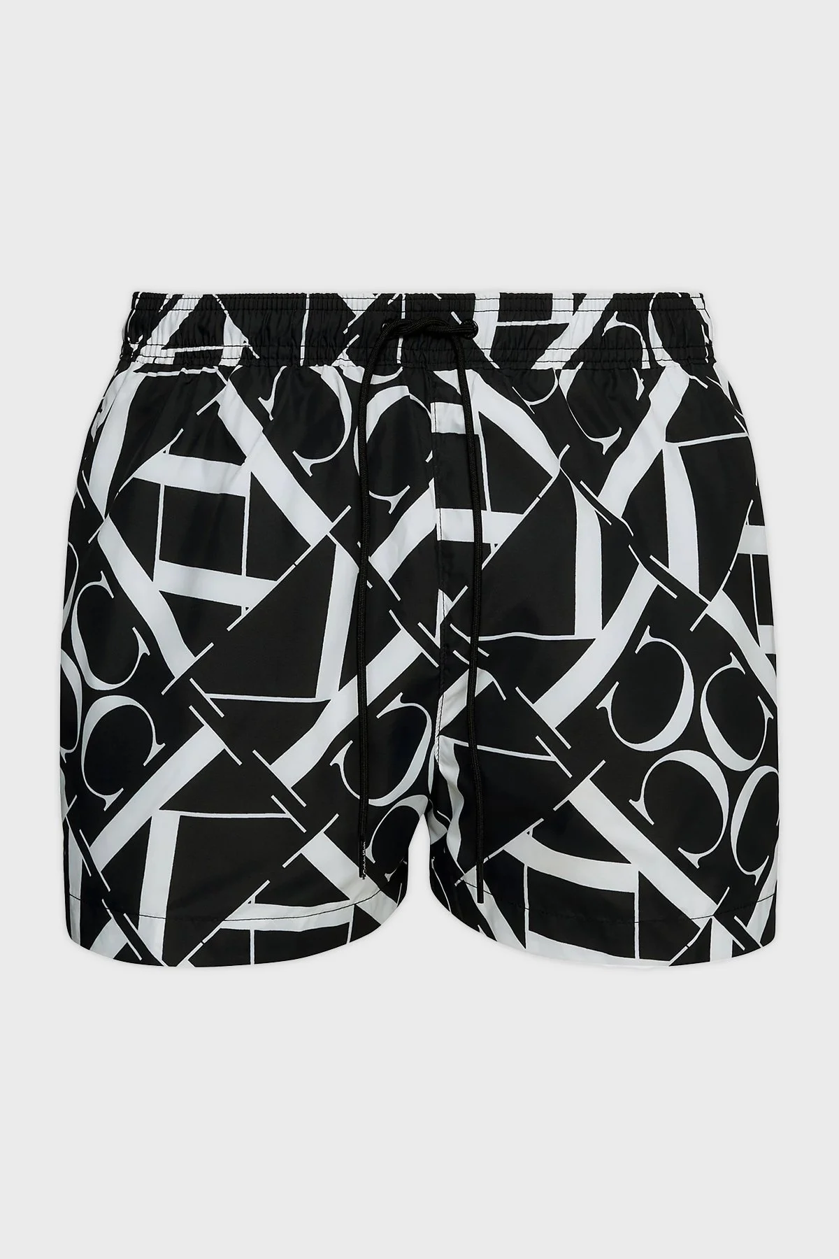 Calvin Klein Cepli KM0KM009680GK Erkek Mayo Short KM0KM00968 0GK SİYAH-BEYAZ - 5