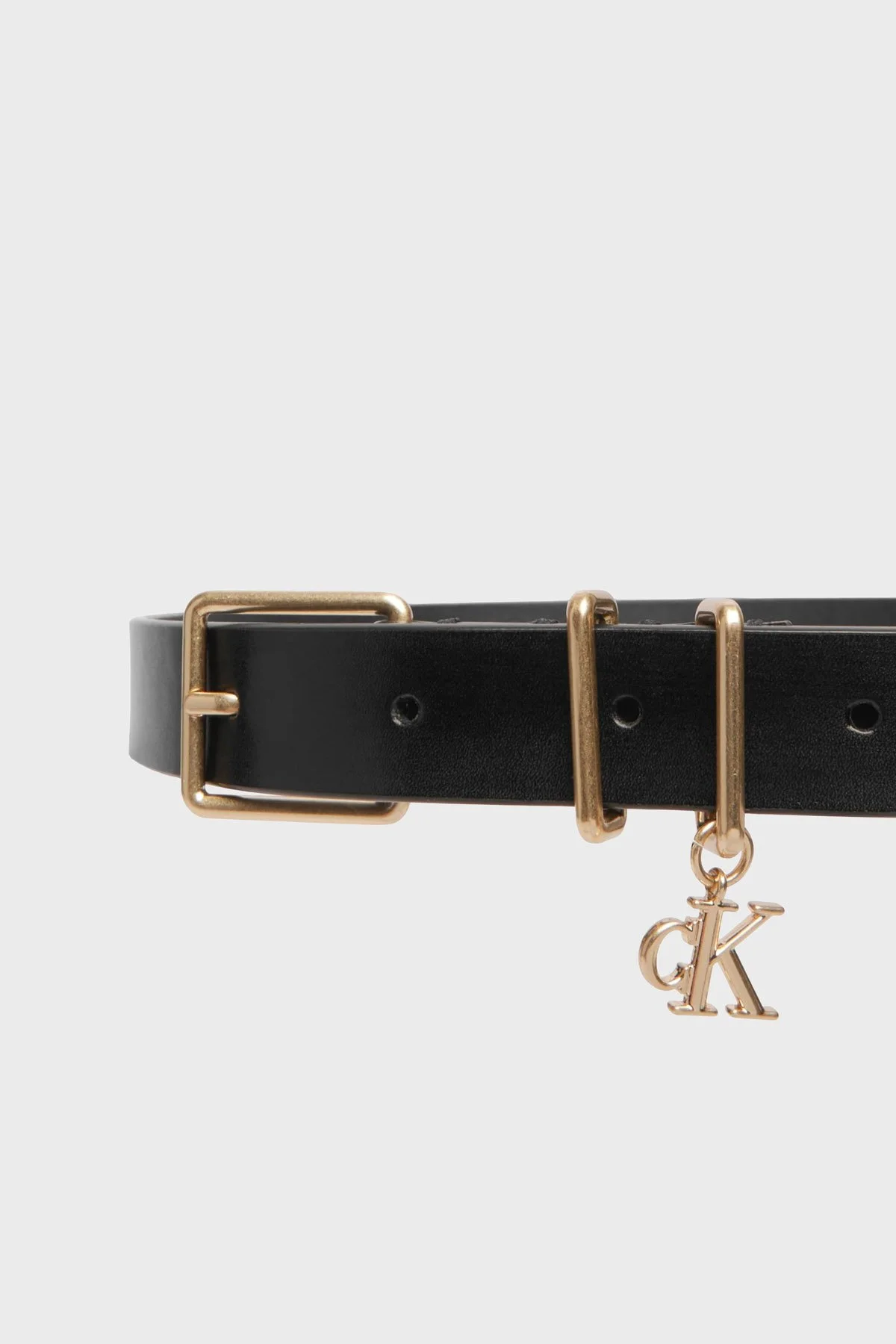 Calvin Klein Charm Detaylı Deri LV04F7086GYIQ Kadın Kemer LV04F7086G YIQ SİYAH - 2