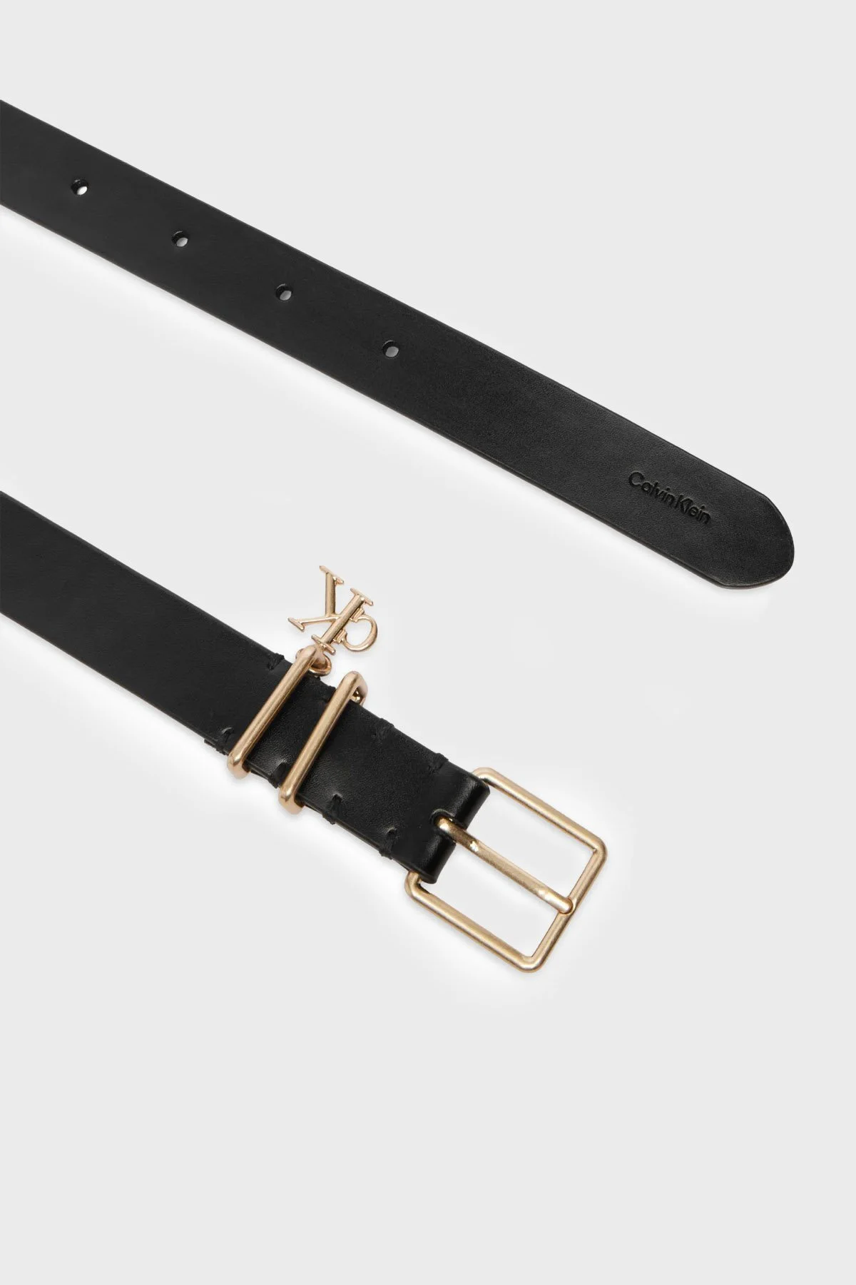 Calvin Klein Charm Detaylı Deri LV04F7086GYIQ Kadın Kemer LV04F7086G YIQ SİYAH - 3