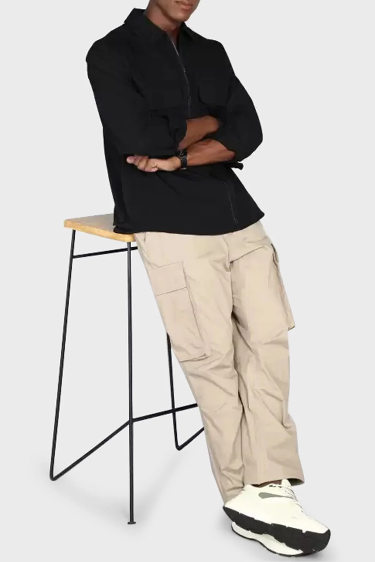 Calvin Klein Çift Fermuarlı Çift Cepli Logolu Regular Fit J30J323513BEH Erkek Gömlek J30J323513 BEH SİYAH - 4