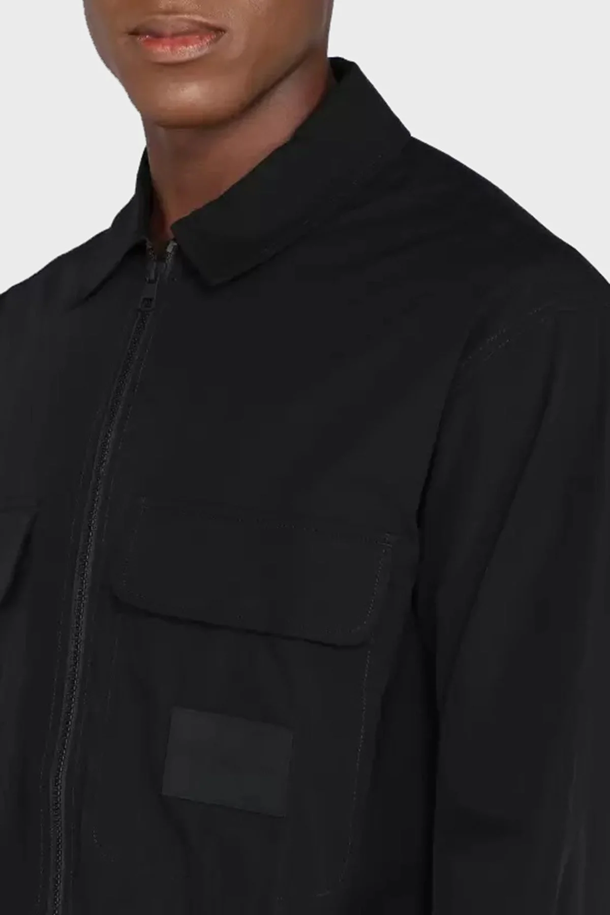 Calvin Klein Çift Fermuarlı Çift Cepli Logolu Regular Fit J30J323513BEH Erkek Gömlek J30J323513 BEH SİYAH - 5