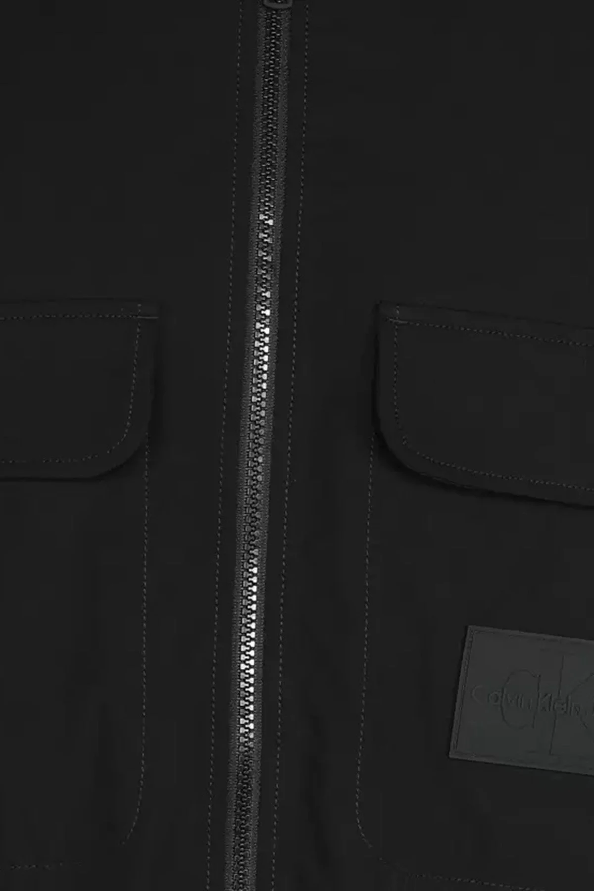 Calvin Klein Çift Fermuarlı Çift Cepli Logolu Regular Fit J30J323513BEH Erkek Gömlek J30J323513 BEH SİYAH - 6