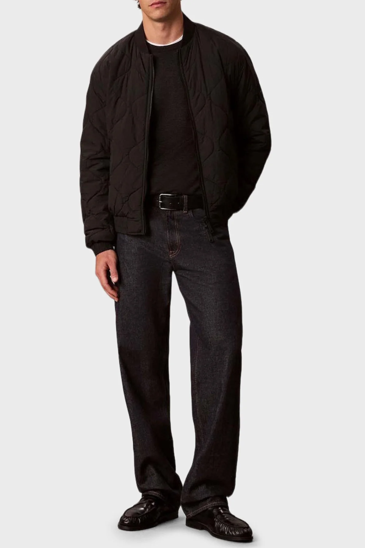 Calvin Klein Çift Taraflı Logolu Relaxed Fit Su İtici LV04RH527GUB1 Erkek Mont LV04RH527G UB1 Siyah - 2
