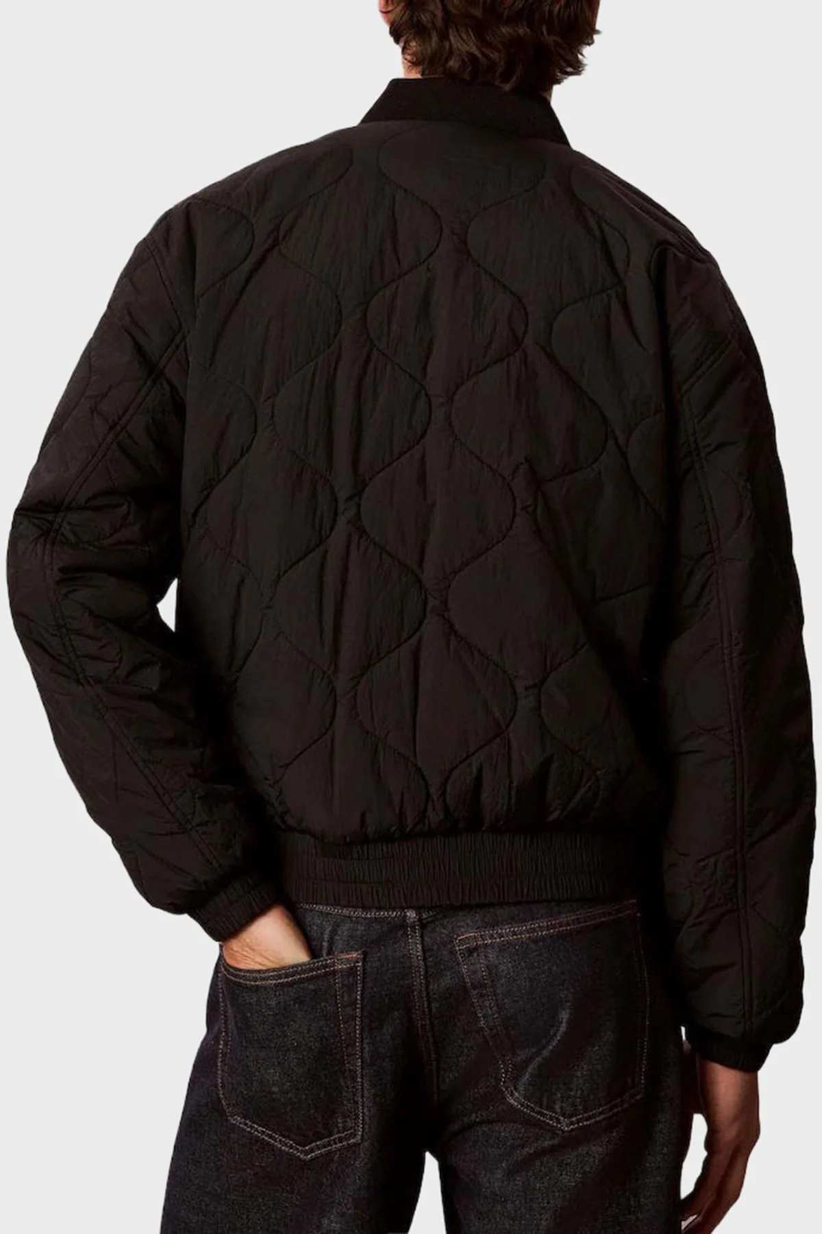 Calvin Klein Çift Taraflı Logolu Relaxed Fit Su İtici LV04RH527GUB1 Erkek Mont LV04RH527G UB1 Siyah - 3