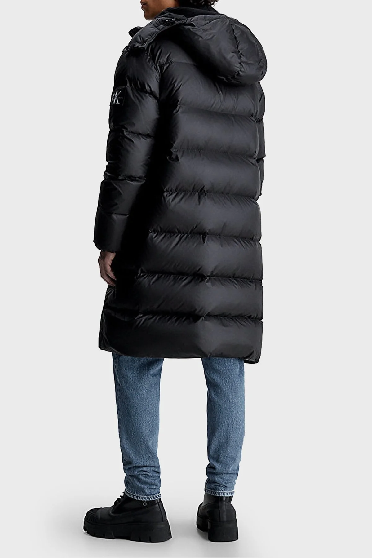 Calvin Klein Çıkarılabilir Kapüşonlu Regular Fit Uzun Şişme J30J324056BEH Erkek Mont J30J324056 BEH SİYAH - 2