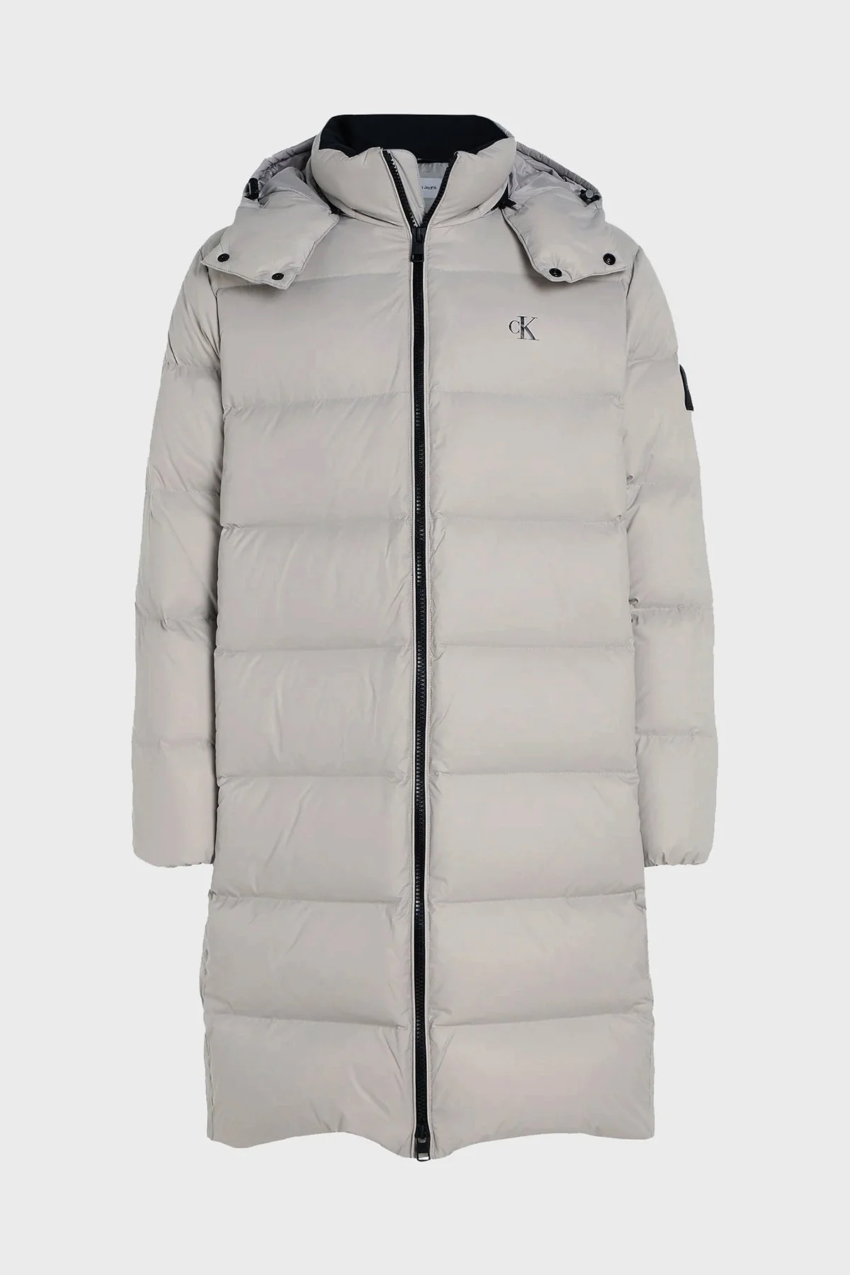 Calvin Klein Çıkarılabilir Kapüşonlu Regular Fit Uzun Şişme J30J324056PEE Erkek Mont J30J324056 PEE GRİ - 4