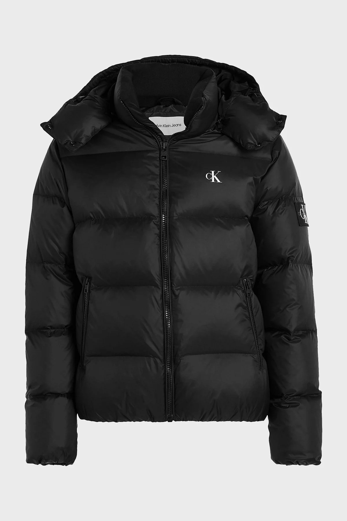 Calvin Klein Çıkarılabilir Kapüşonlu Suya Dayanıklı Regular Fit Erkek Mont J30J323468 BEH SİYAH - 4