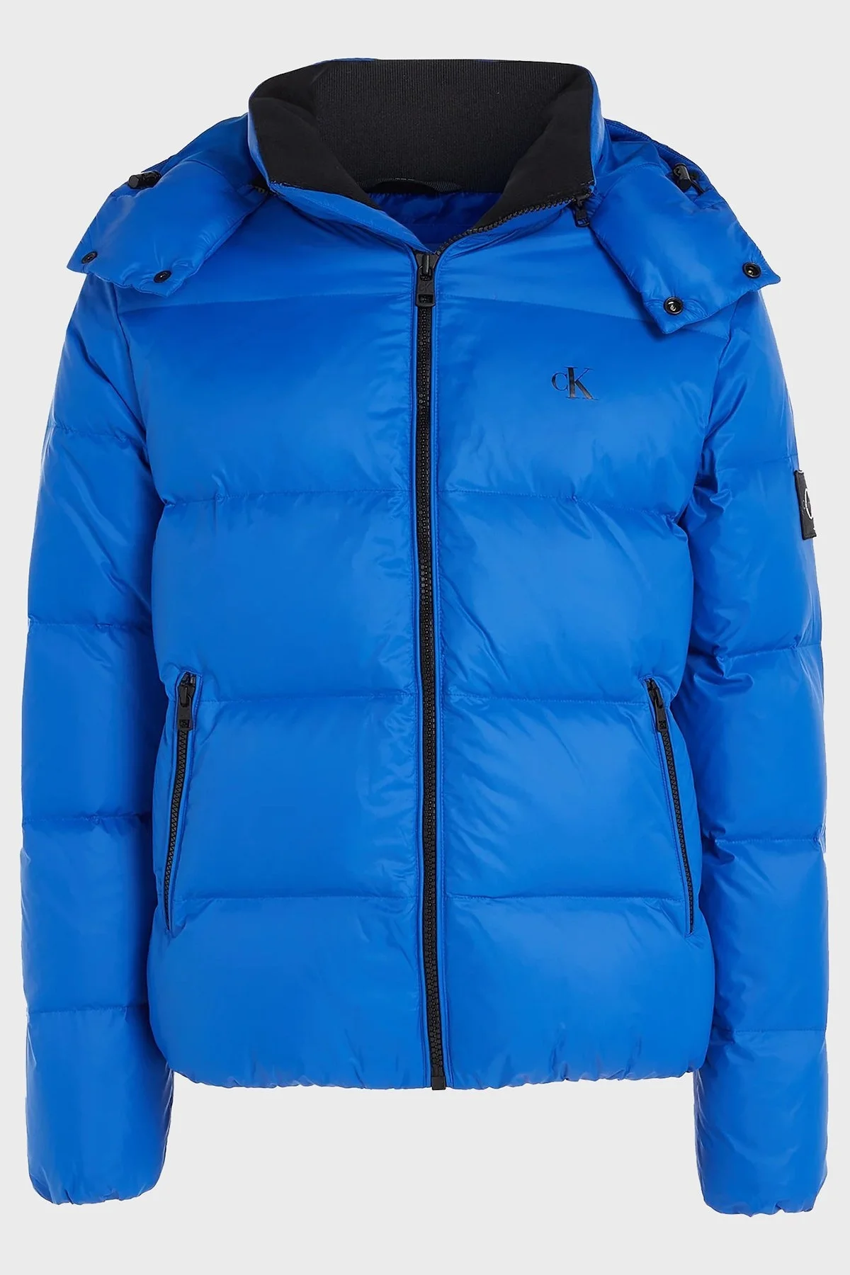 Calvin Klein Çıkarılabilir Kapüşonlu Suya Dayanıklı Regular Fit J30J323468C6X Erkek Mont J30J323468 C6X MAVİ - 4