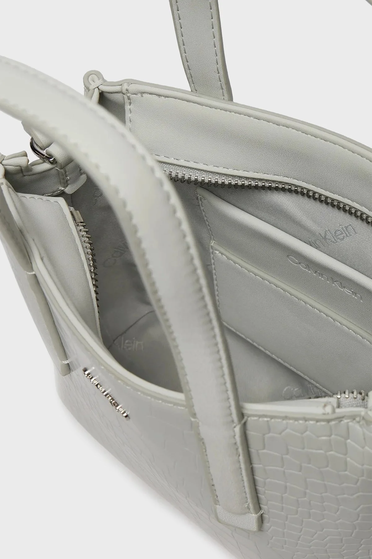 Calvin Klein Çıkarılabilir Omuz Askılı K60K612163CEH Bayan Çanta K60K612163 CEH GRİ - 3