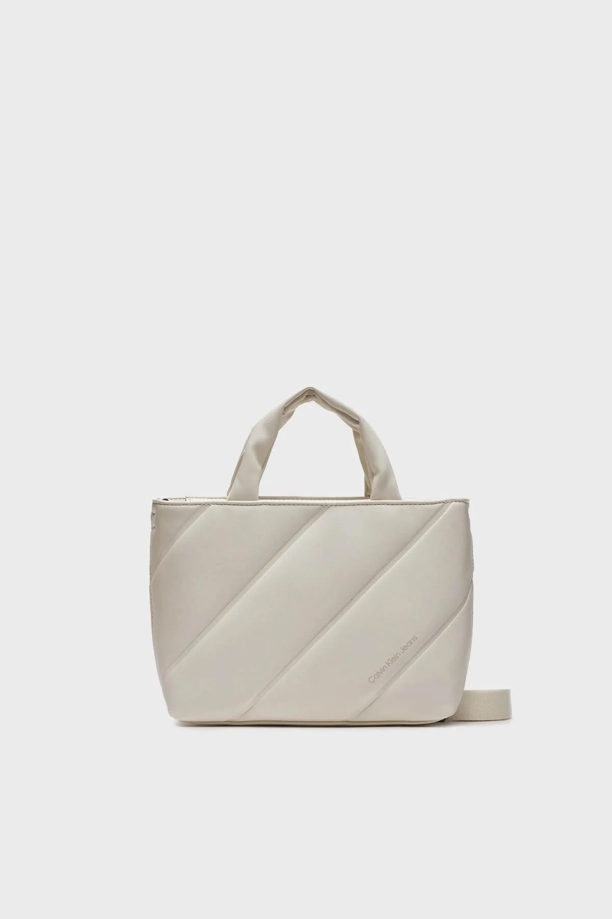 Calvin Klein Çıkarılabilir Uzatma Askılı K60K611957YAN Bayan Çanta K60K611957 YAN BEYAZ - 1
