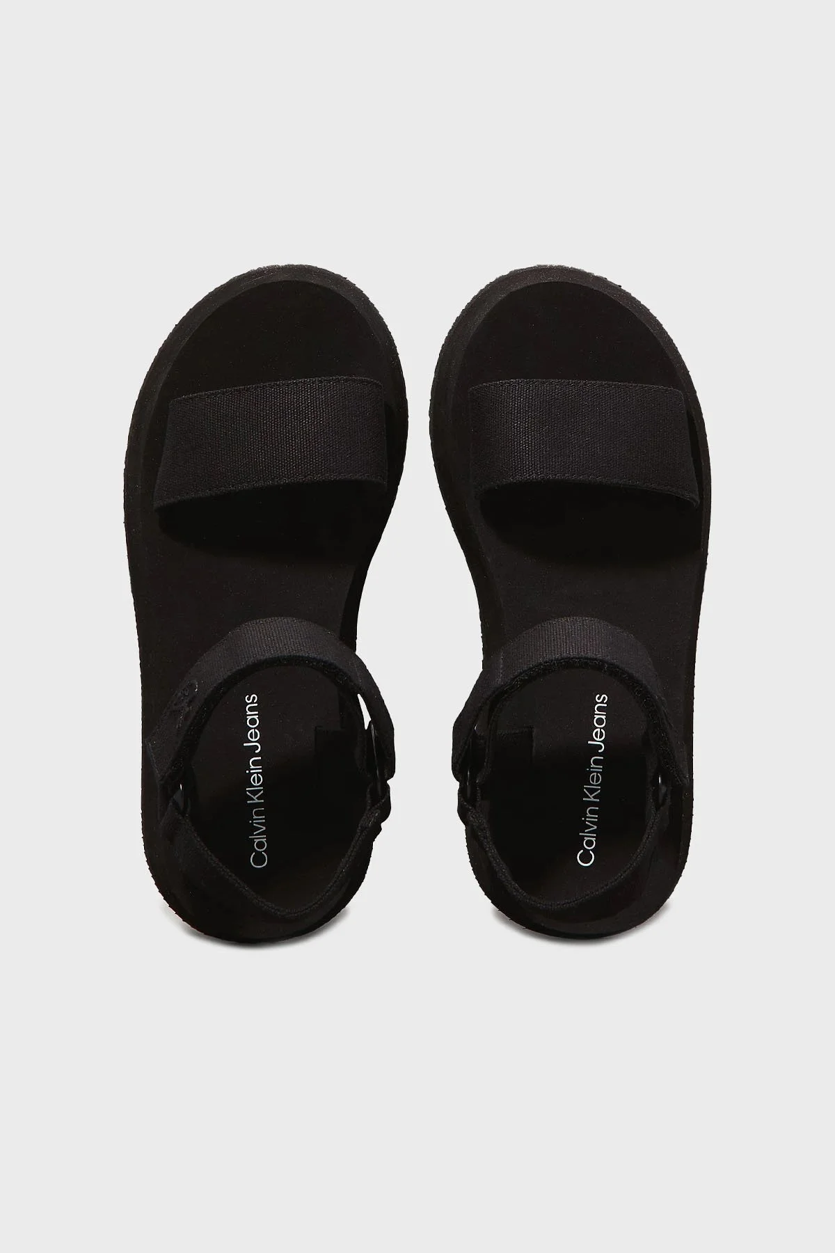 Calvin Klein Cırt Cırt Kayışlı Logolu YW0YW016930GJ Bayan Sandalet YW0YW01693 0GJ SİYAH - 11