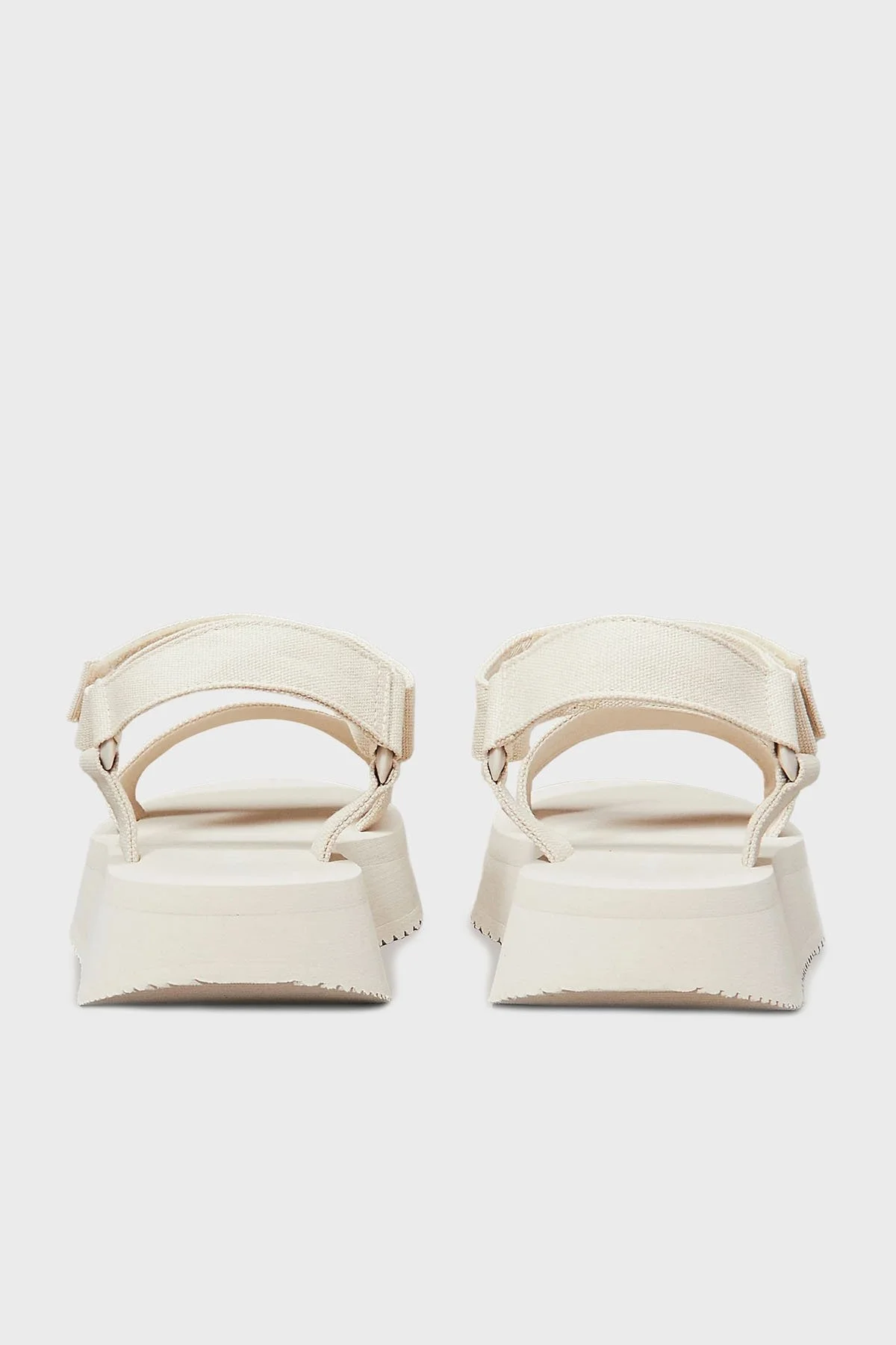 Calvin Klein Cırt Cırt Kayışlı Logolu YW0YW01693AEO Bayan Sandalet YW0YW01693 AEO EKRU - 12