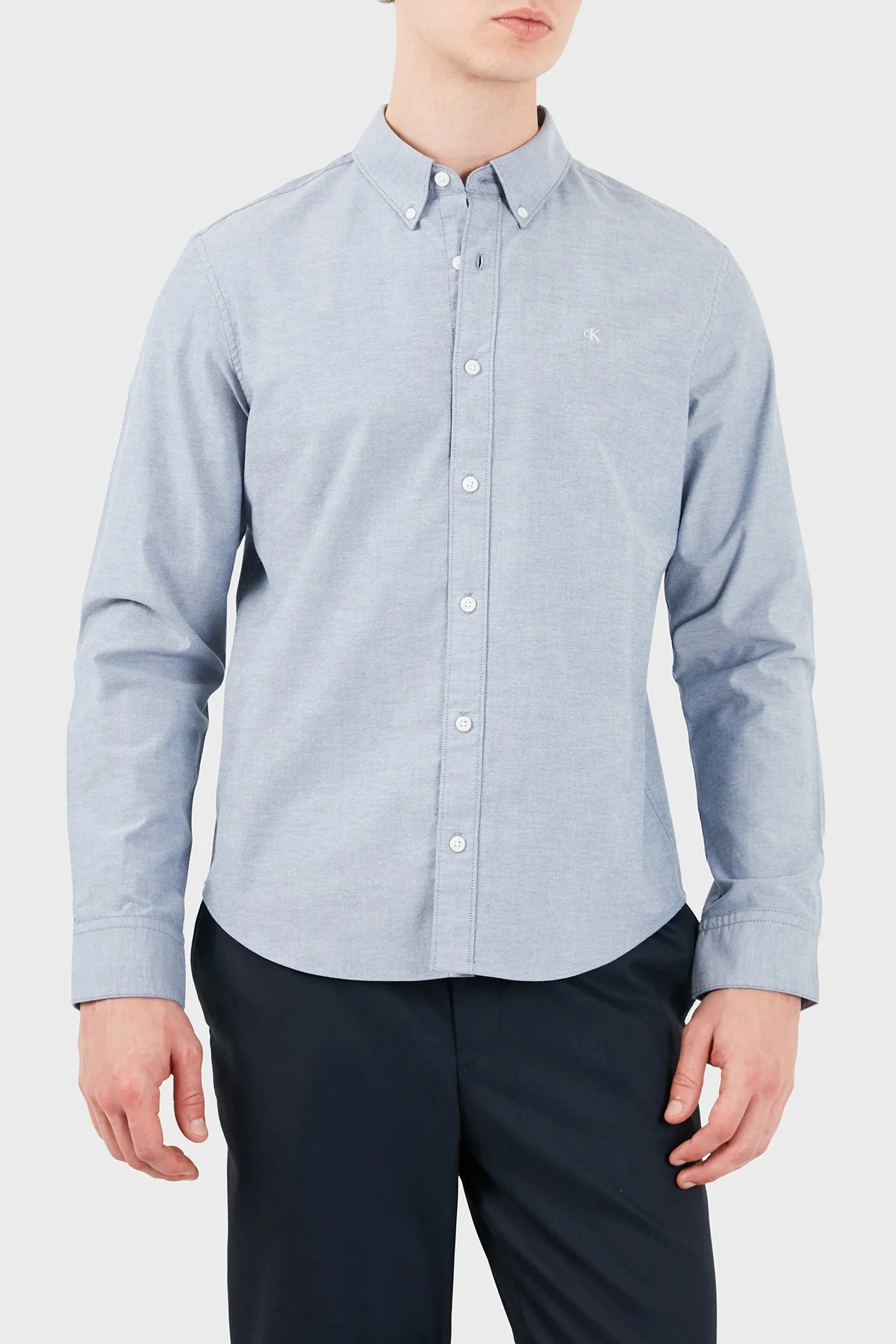 Calvin Klein Çizgili Regular Fit Düğmeli LV140EM1255MA Erkek Gömlek LV140EM125 5MA Açık mavi - 10