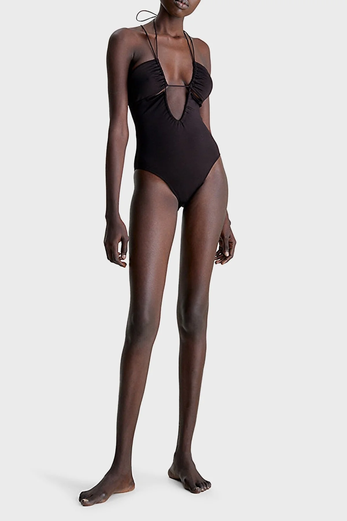 Calvin Klein Çoklu Bağcıklı KW0KW02028BEH Bayan Mayo KW0KW02028 BEH SİYAH - 4