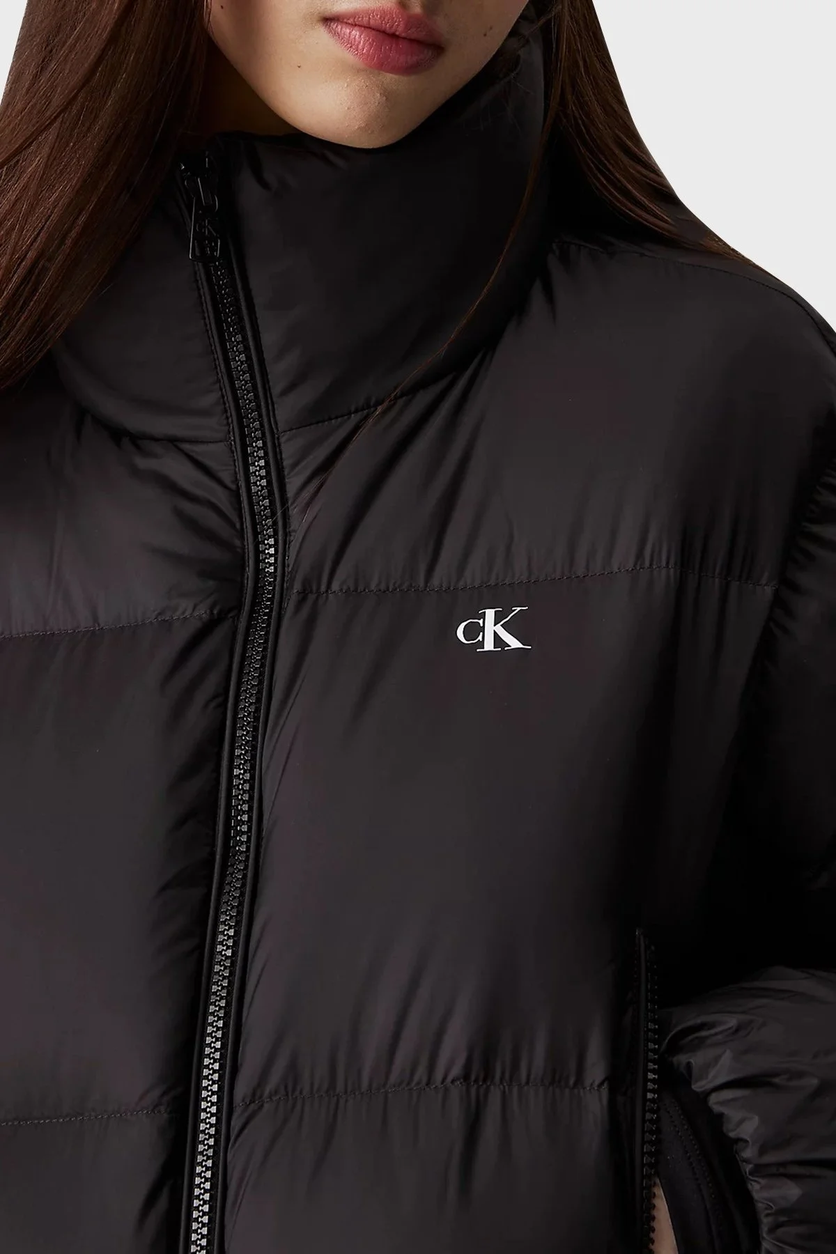 Calvin Klein Comfort Fit Dik Yaka J20J223577BEH Bayan Mont J20J223577 BEH SİYAH - 8