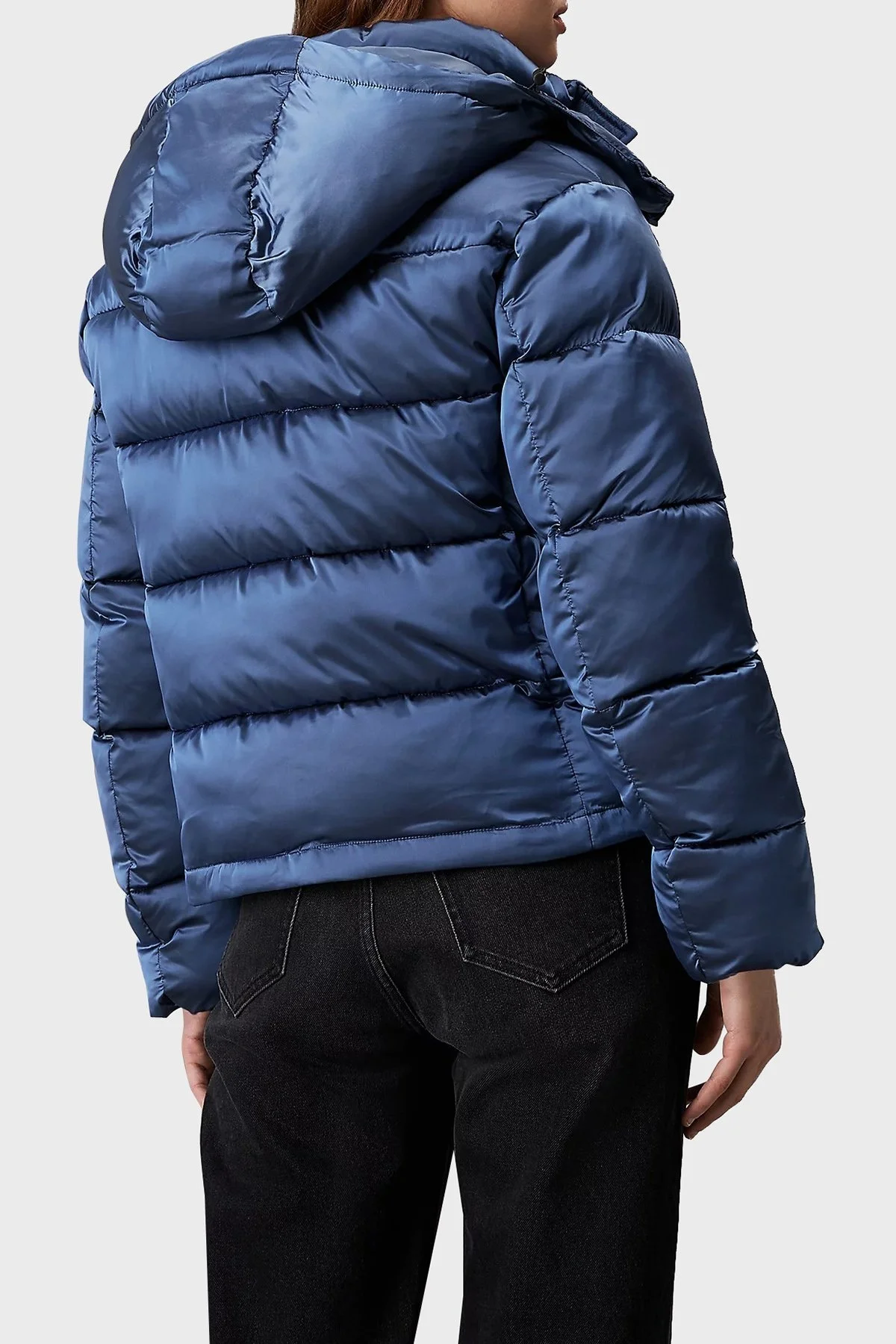 Calvin Klein Comfort Fit Kapüşonlu Parlak J20J224616CDO Bayan Mont J20J224616 CDO MAVİ - 2