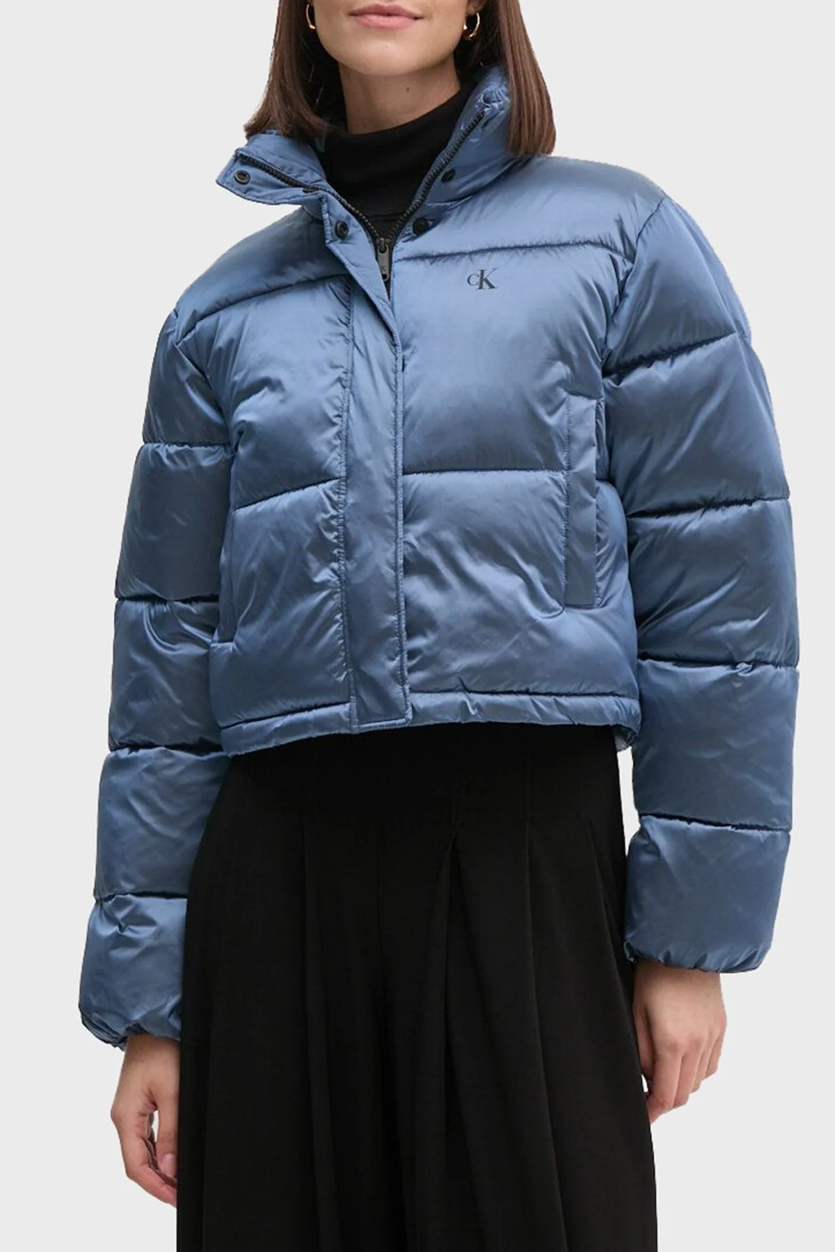 Calvin Klein Comfort Fit Kısa Parlak J20J224124CDO Bayan Mont J20J224124 CDO MAVİ - 1