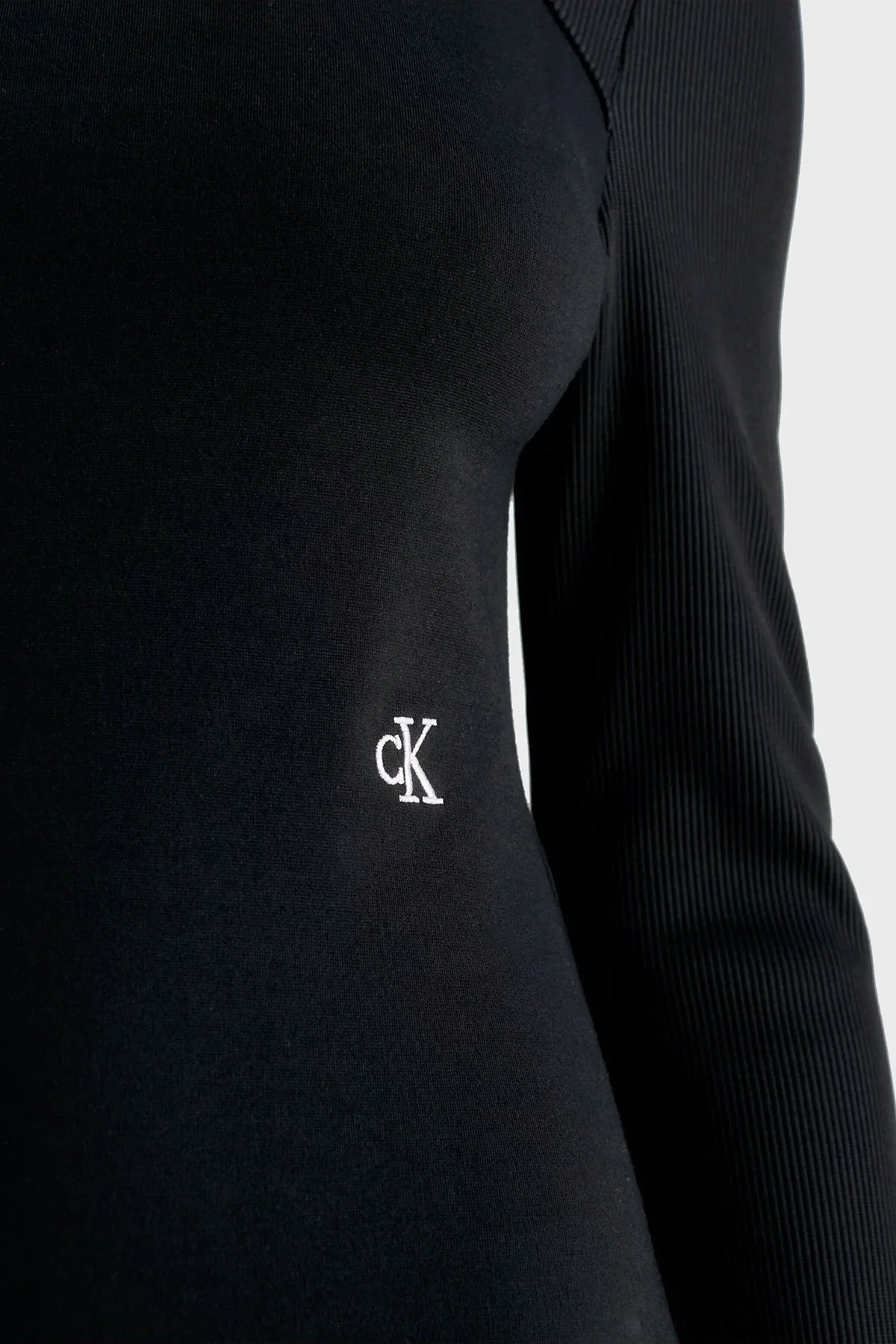 Calvin Klein Cut Out Slim Fit Örme J20J221984BEH Bayan Elbise J20J221984 BEH SİYAH - 4