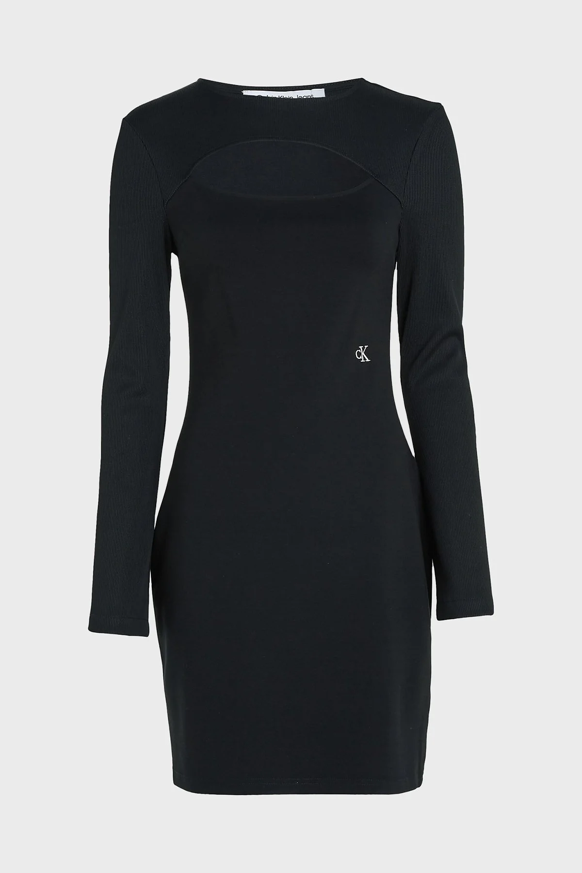 Calvin Klein Cut Out Slim Fit Örme J20J221984BEH Bayan Elbise J20J221984 BEH SİYAH - 5
