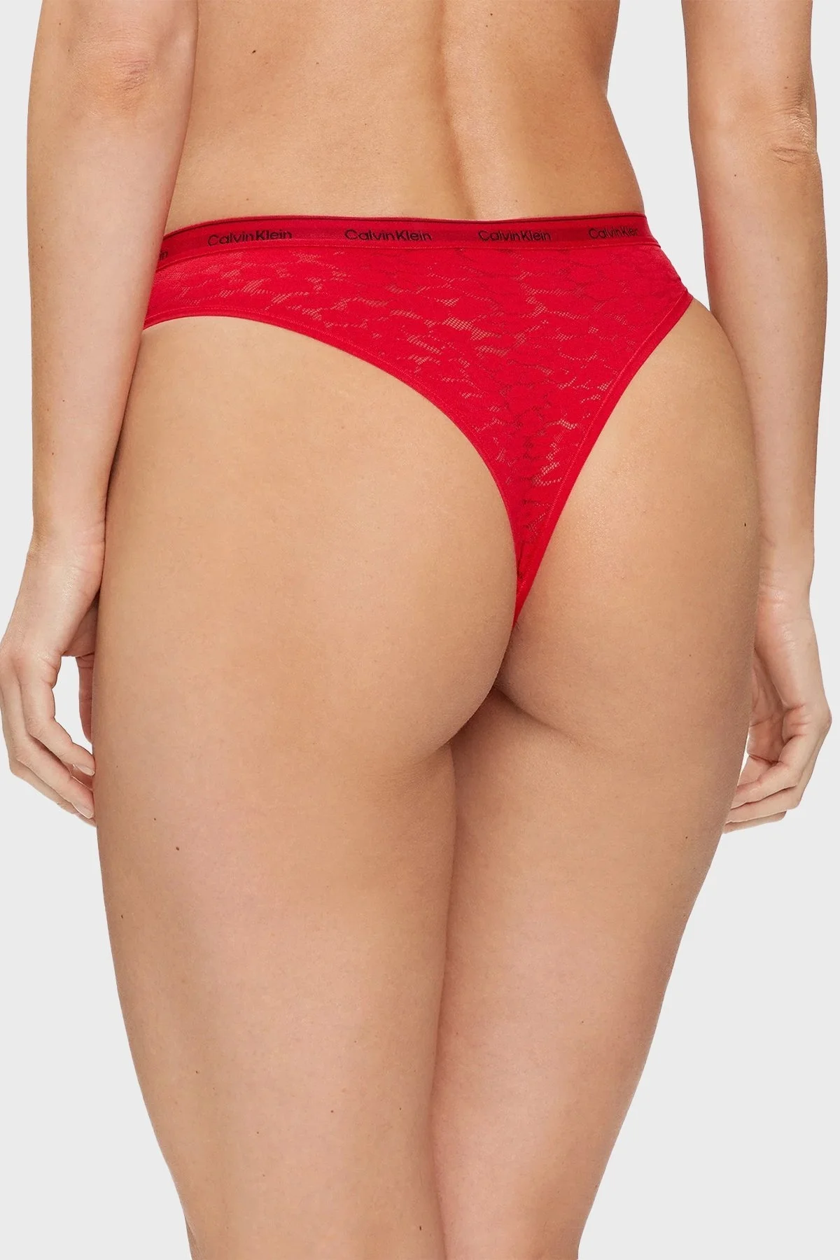 Calvin Klein Dantelli 3 Pack Brazilian 000QD5225ENPC Bayan Külot 000QD5225E NPC Pembe-Beyaz-Kırmızı - 3