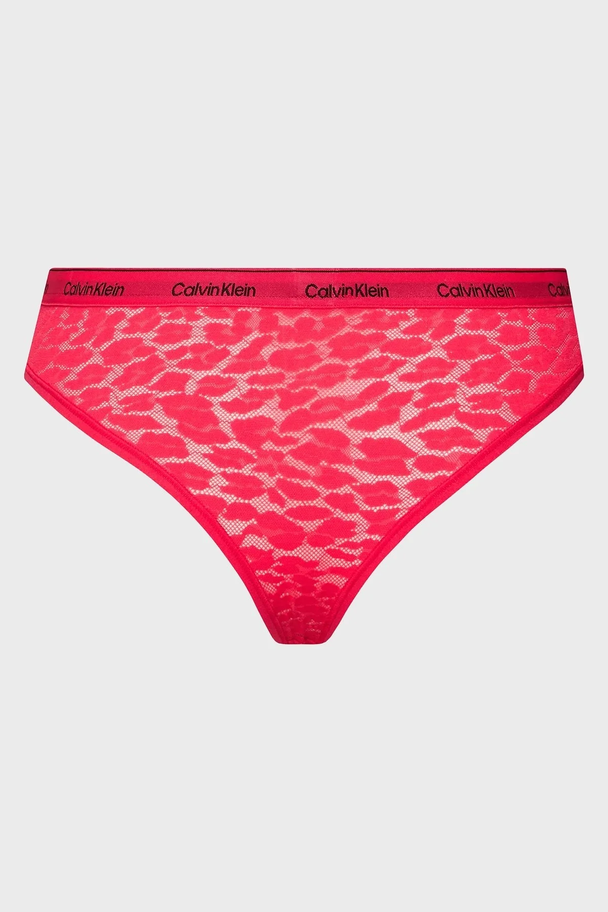 Calvin Klein Dantelli 3 Pack Brazilian 000QD5225ENPC Bayan Külot 000QD5225E NPC Pembe-Beyaz-Kırmızı - 6