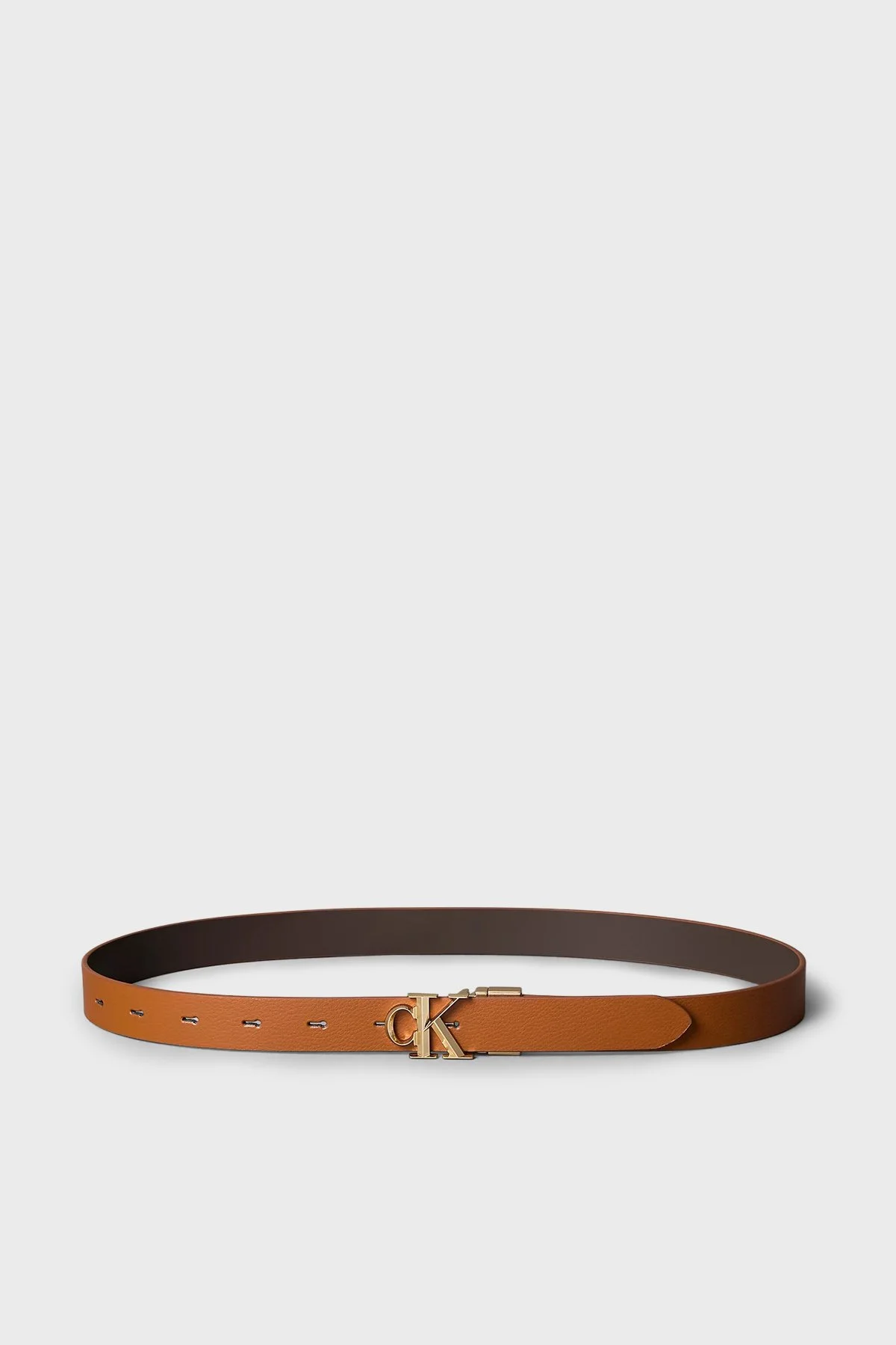 Calvin Klein Deri Çift Taraflı LV04F7044GXM8 Kadın Kemer LV04F7044G XM8 Taba - 3