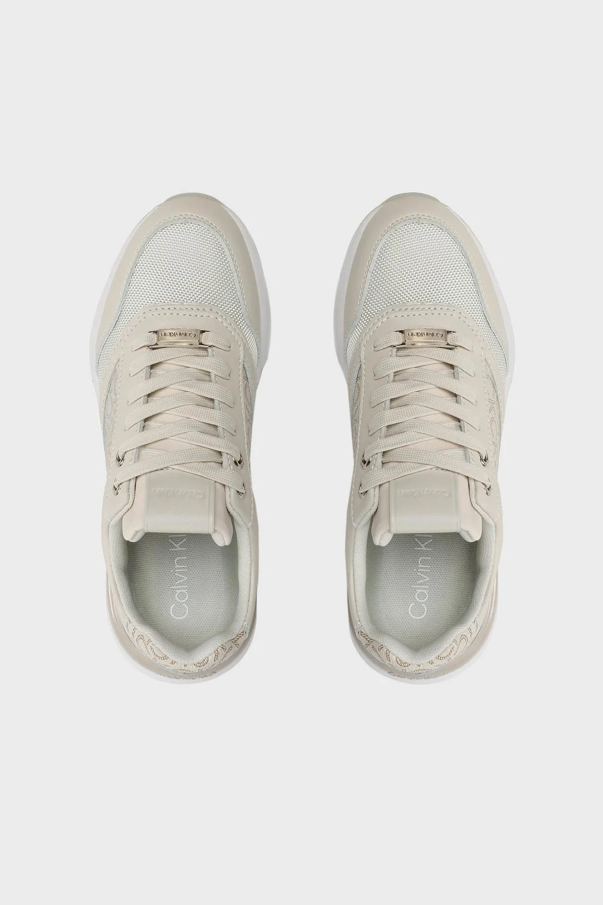 Calvin Klein Deri Günlük Spor HW0HW014370F7 Bayan Ayakkabı HW0HW01437 0F7 EKRU - 5