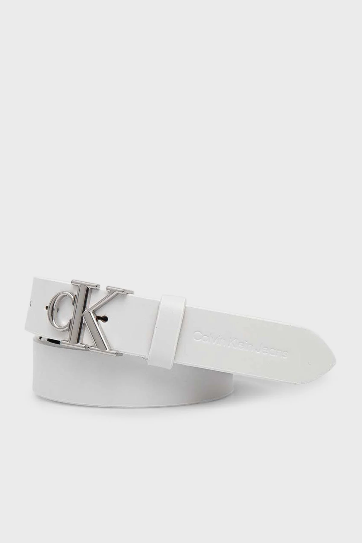 Calvin Klein Deri K60K612271YAF Bayan Kemer K60K612271 YAF BEYAZ - 1